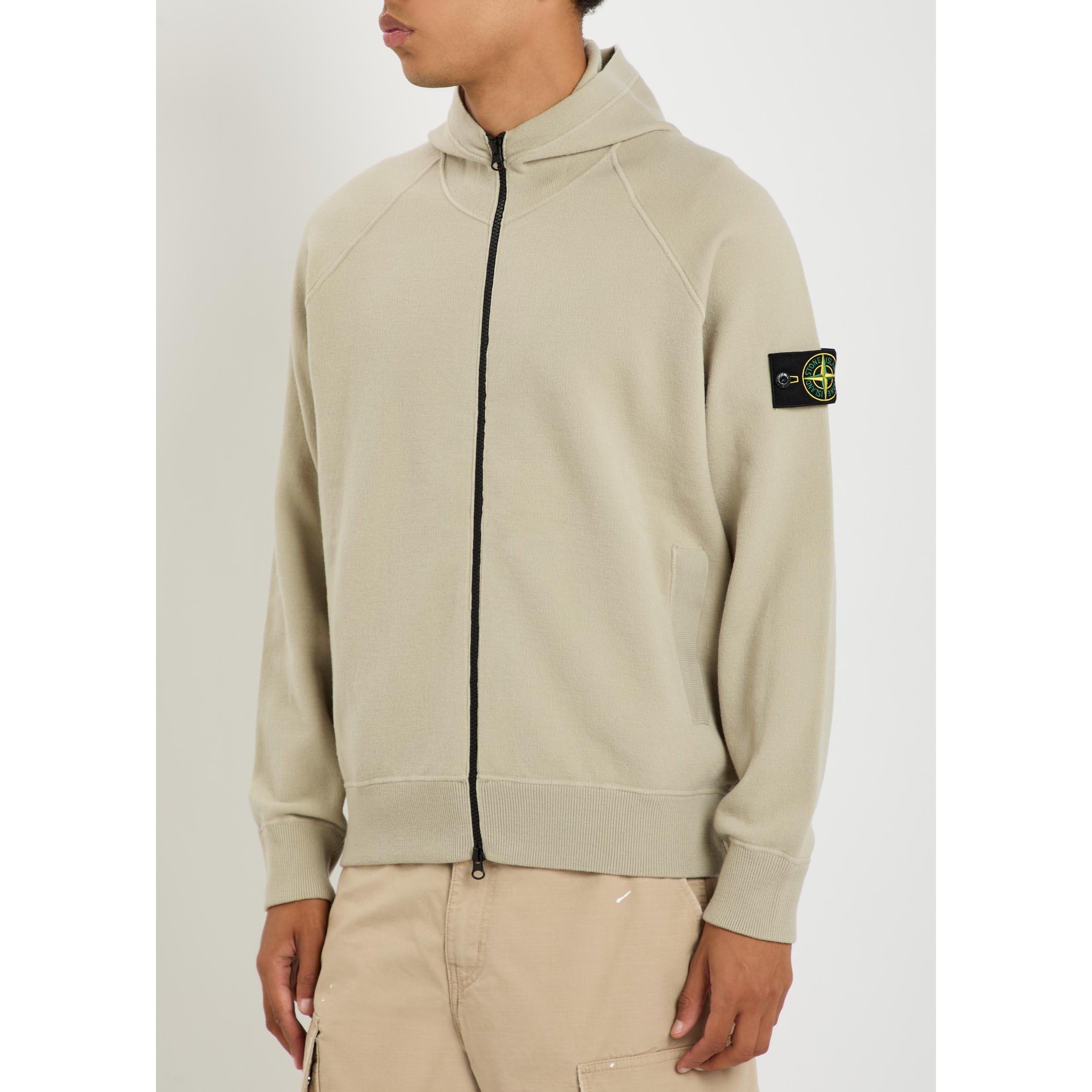 SAND - Stone Island - SI ZIP KNIT HOODIE - 2