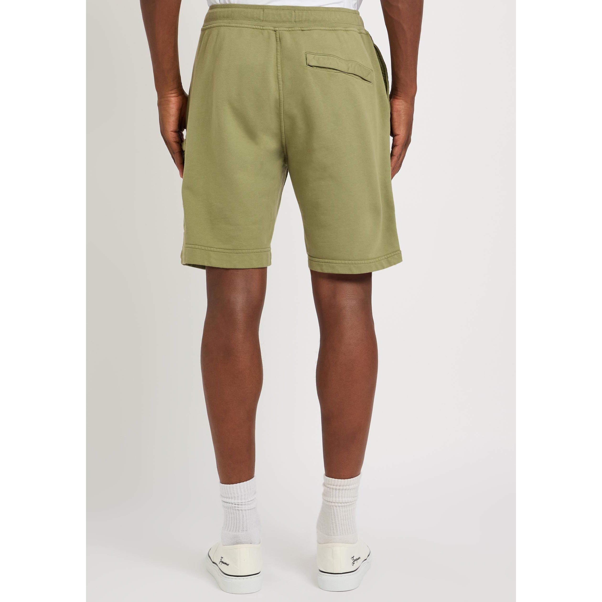 GREEN LIGHT - Stone Island - Men's Badge Cotton Jogger Shorts - 3