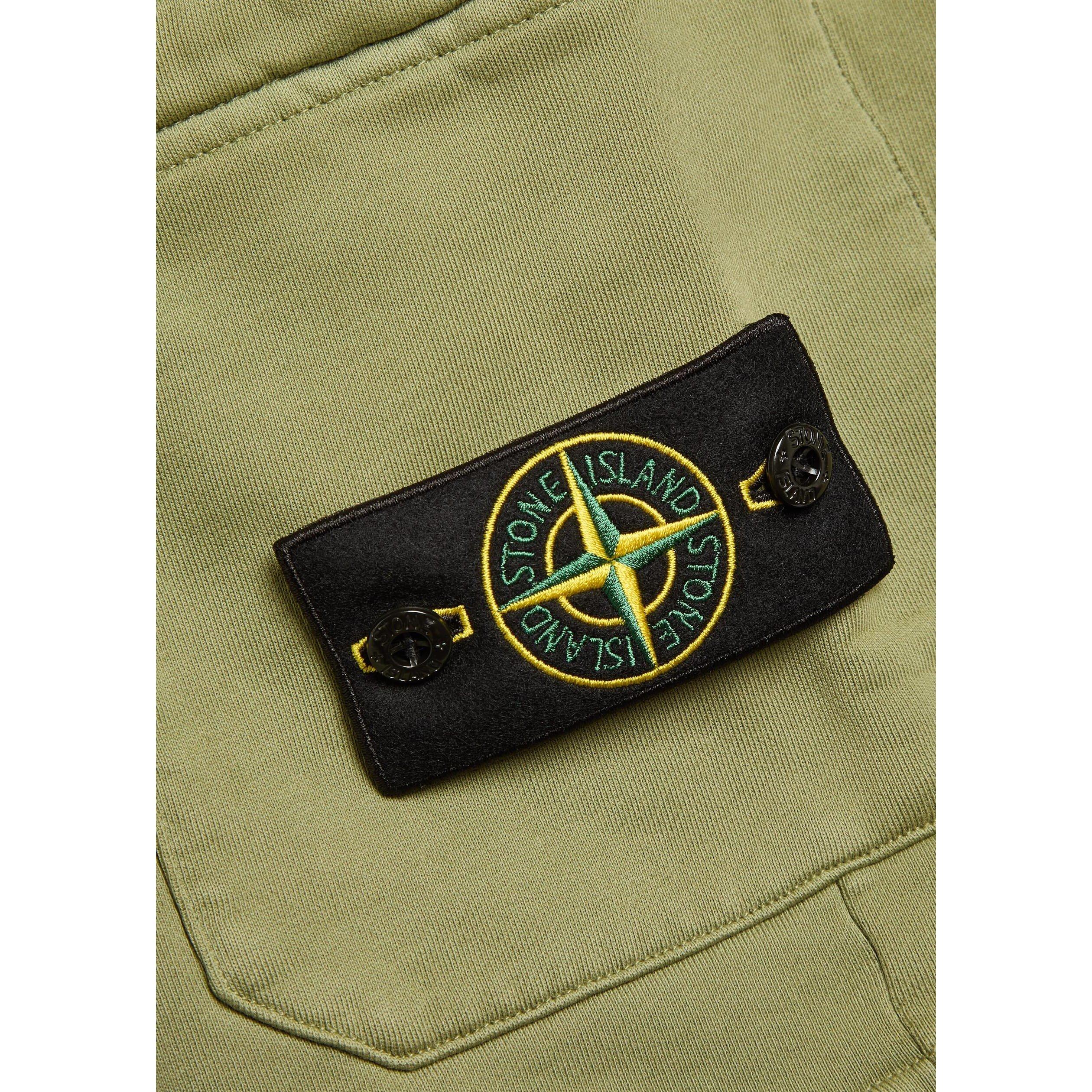 GREEN LIGHT - Stone Island - Men's Badge Cotton Jogger Shorts - 4