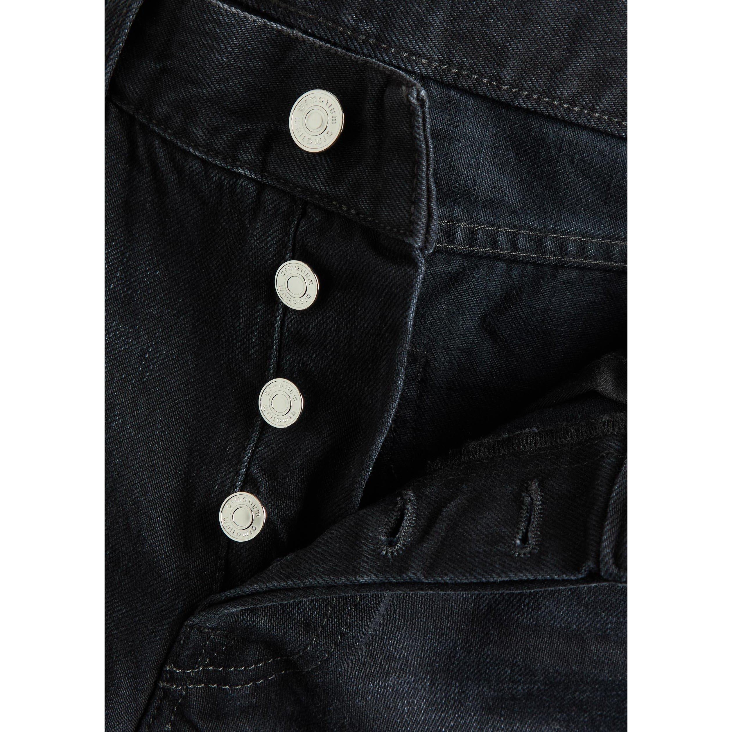 BLACK - Armarium - Women's Luke Cotton Wide-Leg Jeans - 4