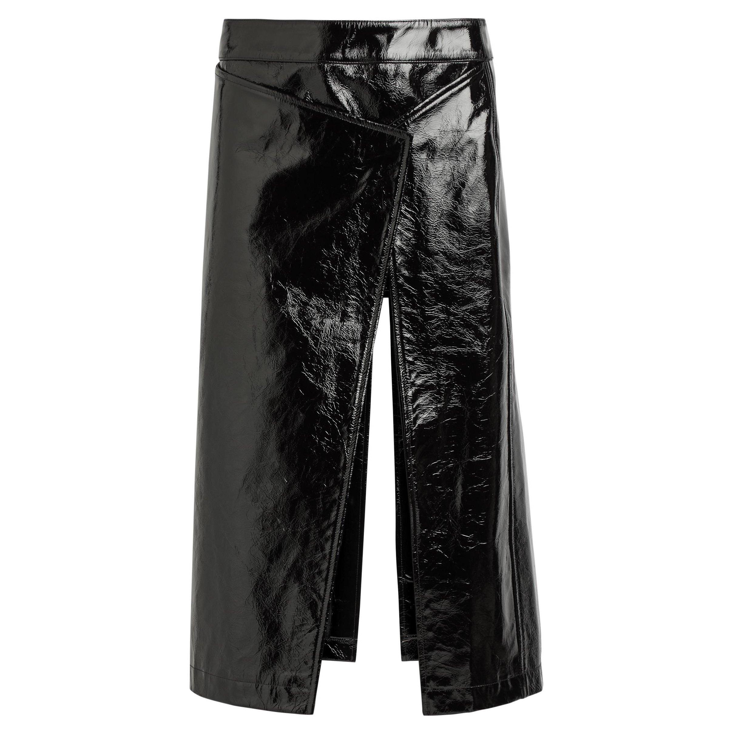 BLACK - Armarium - EMBER SKIRT IN GLOSSY LEATHER - 1