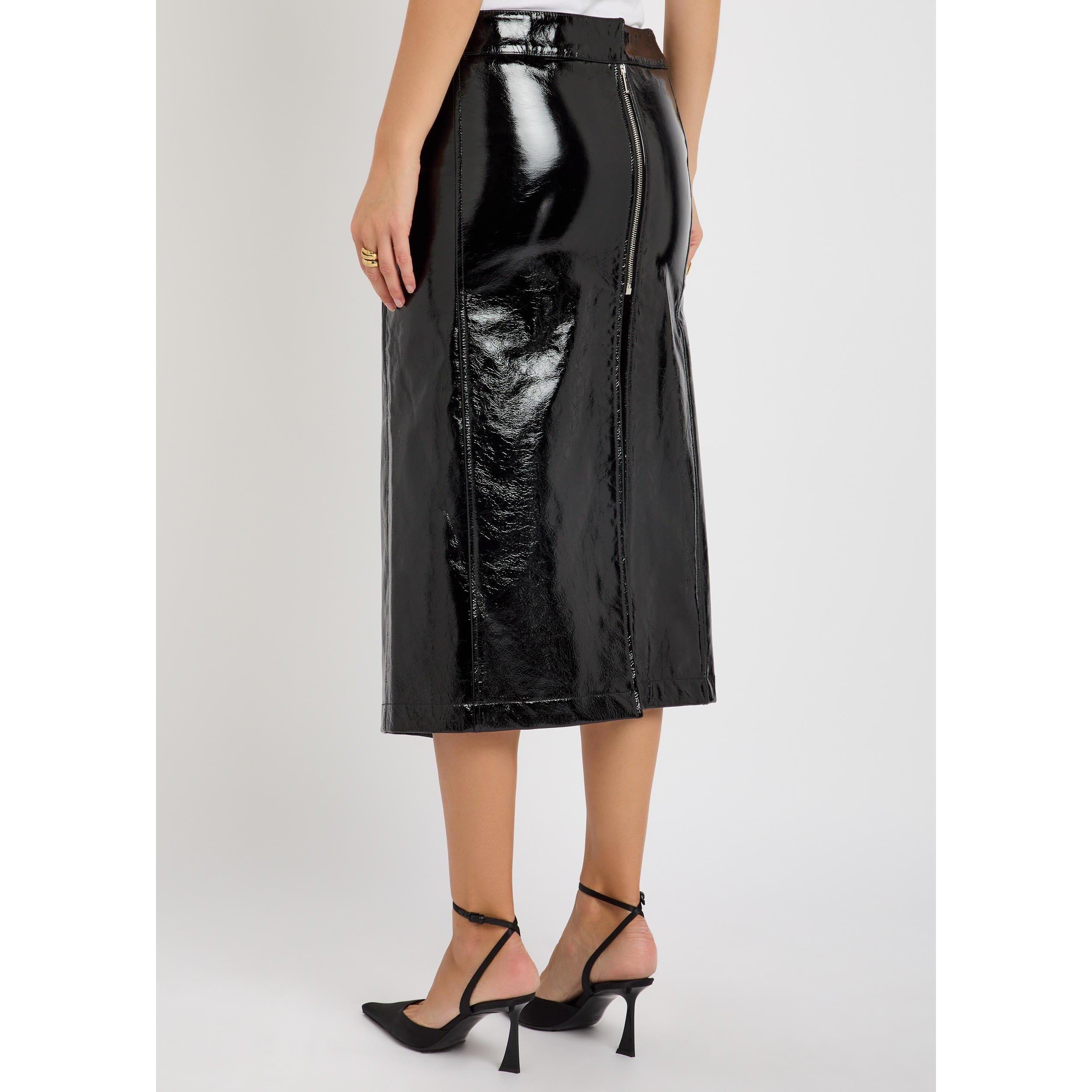 BLACK - Armarium - EMBER SKIRT IN GLOSSY LEATHER - 3