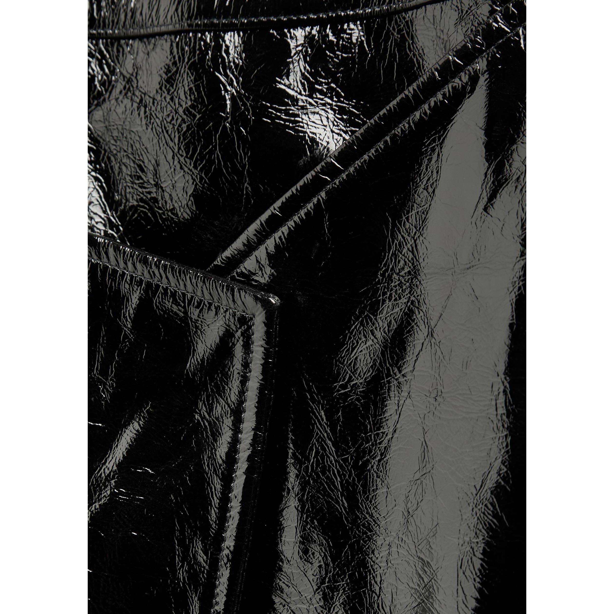BLACK - Armarium - EMBER SKIRT IN GLOSSY LEATHER - 4