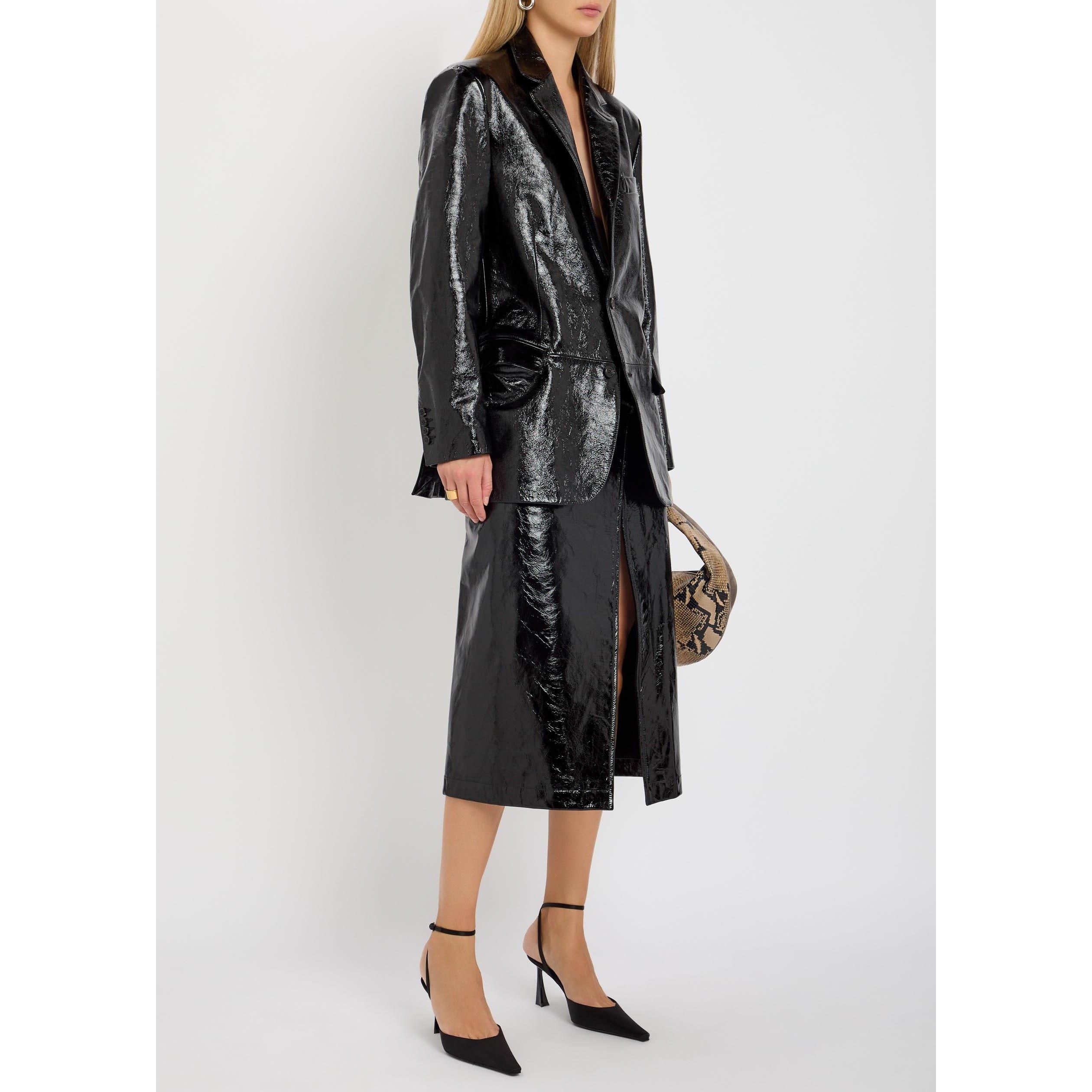BLACK - Armarium - EMBER SKIRT IN GLOSSY LEATHER - 5