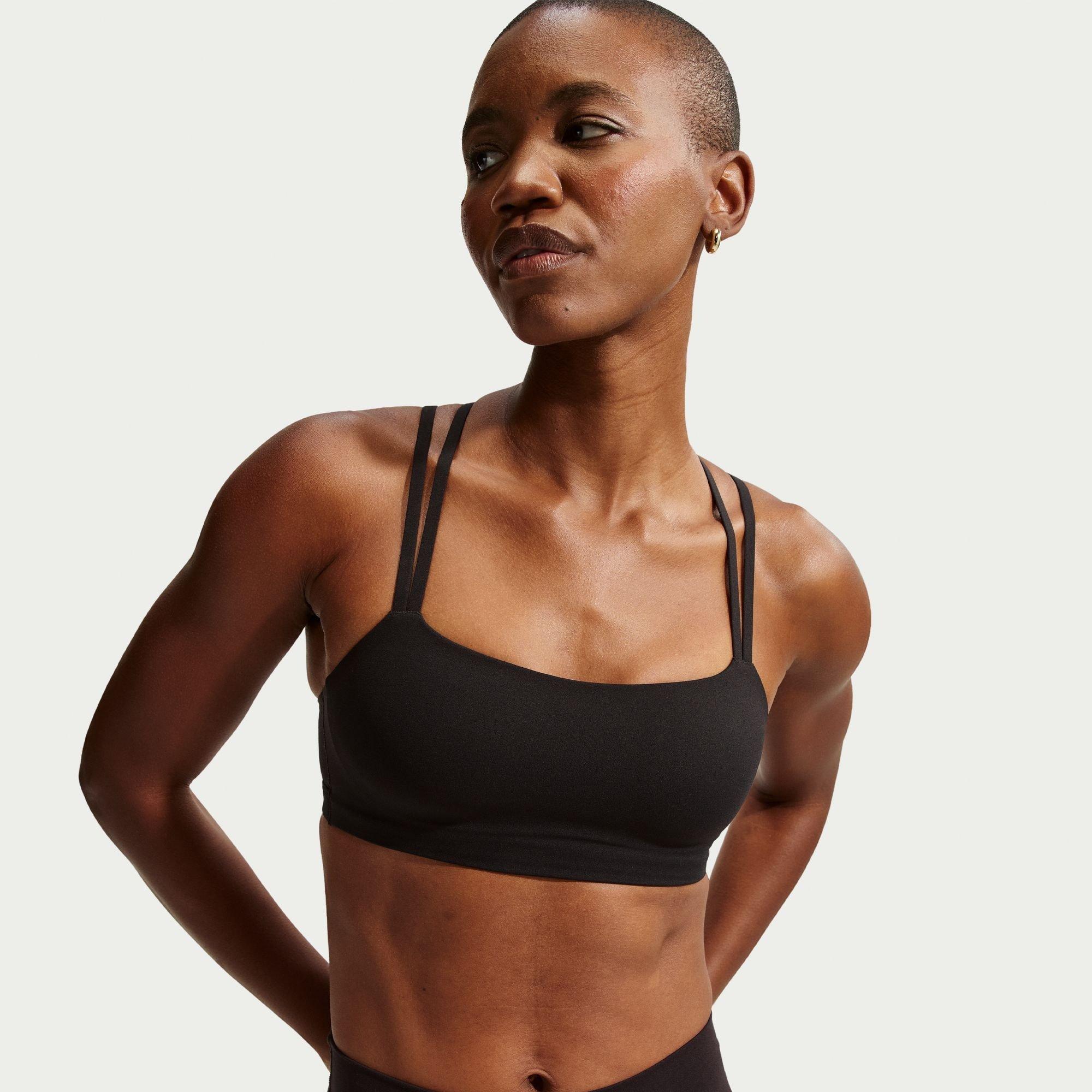 BLACK GREY - Nike - B W NK DF ZENVY STRAPPY BRA - 2