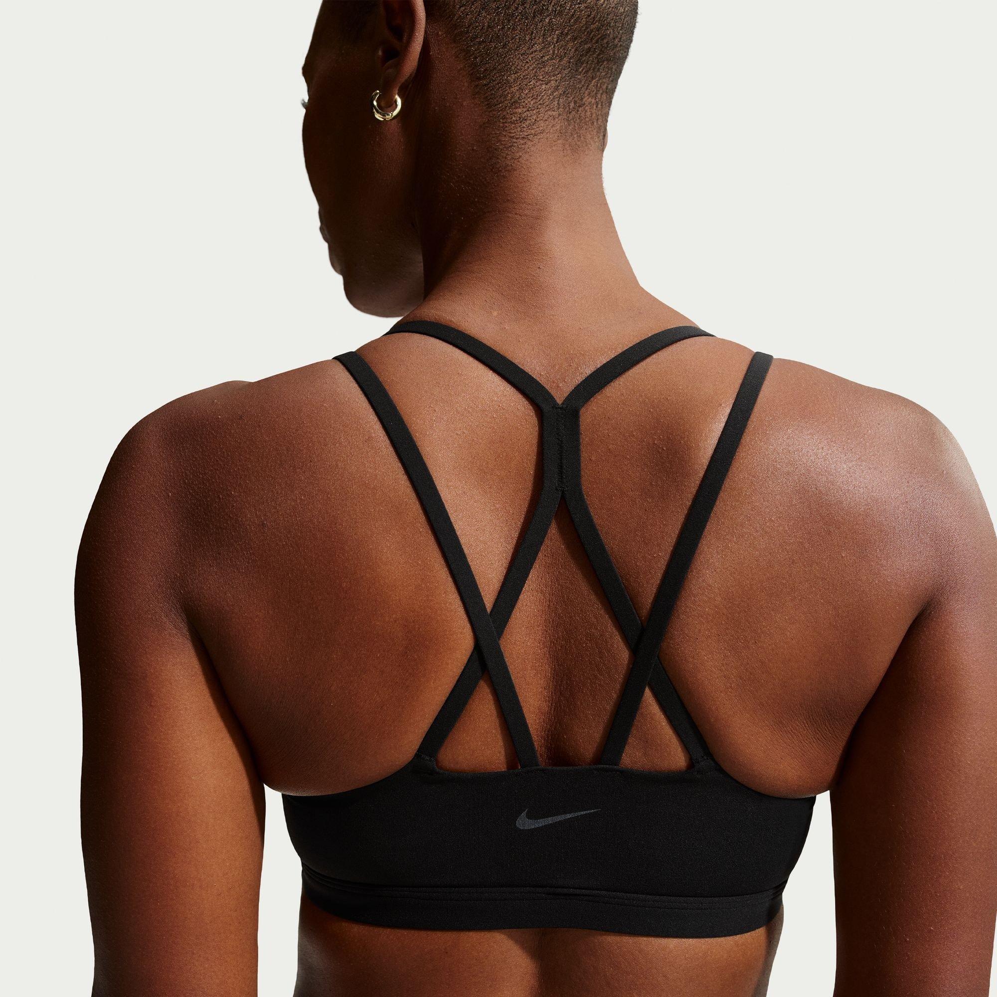 BLACK GREY - Nike - B W NK DF ZENVY STRAPPY BRA - 3