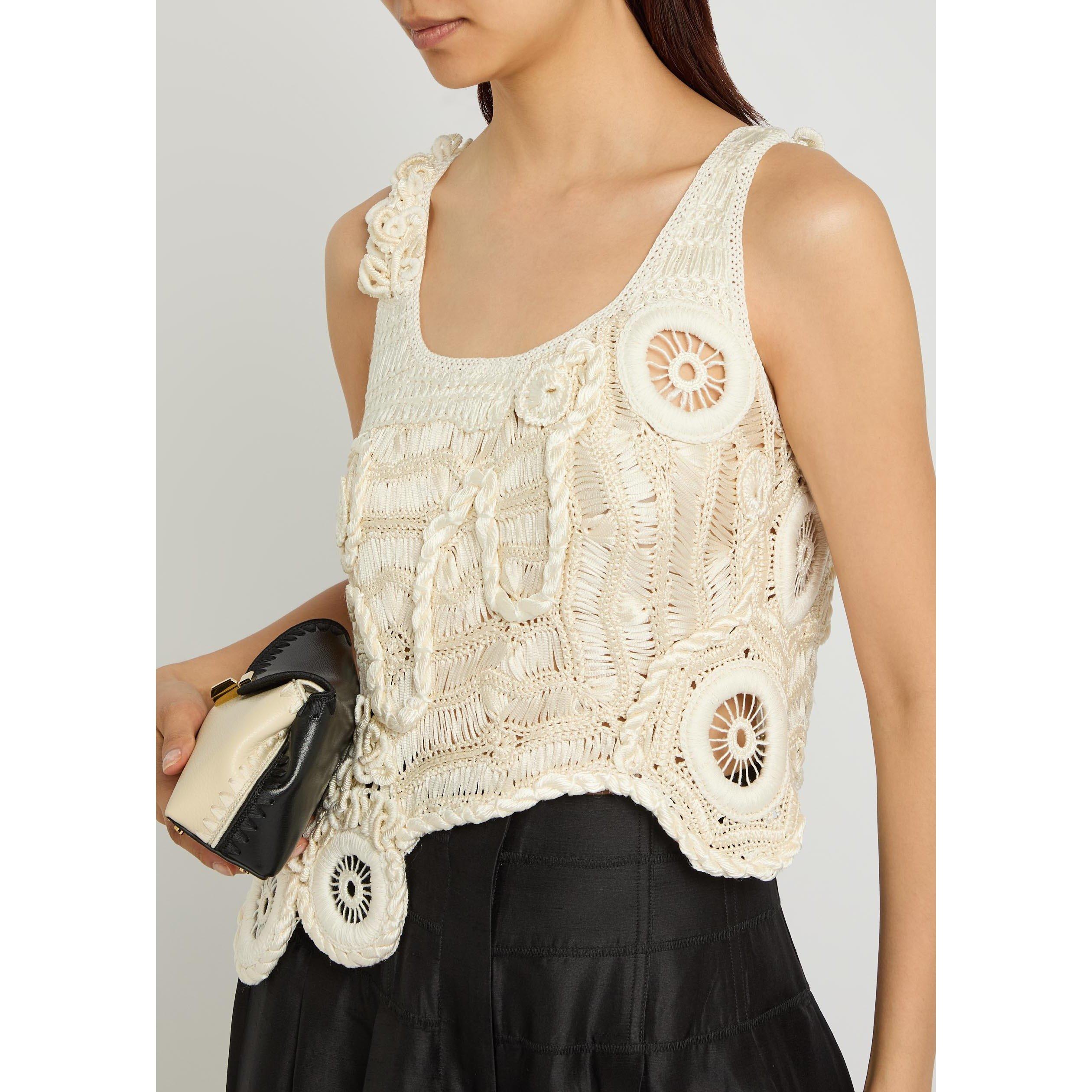 IVORY - Unknown - Women's India Silk-Cotton Oversized Sweater Vest - 4