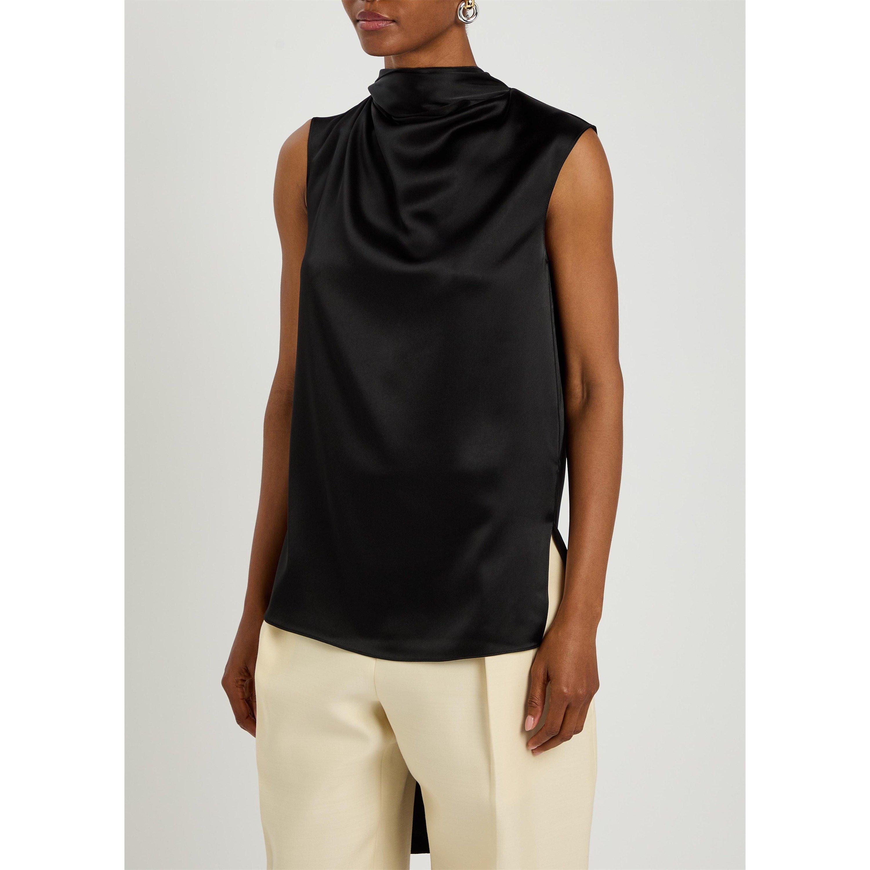 BLACK - Roksanda Ilincic - Women's Vali Sleeveless Shirt - 2
