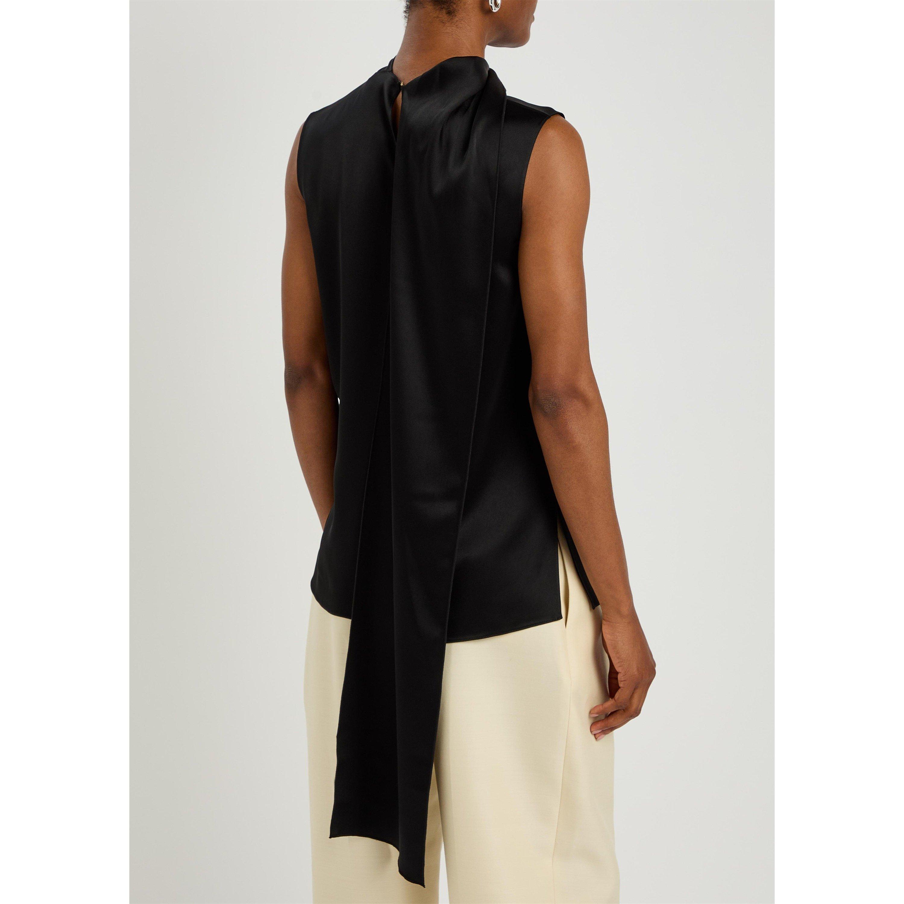BLACK - Roksanda Ilincic - Women's Vali Sleeveless Shirt - 3