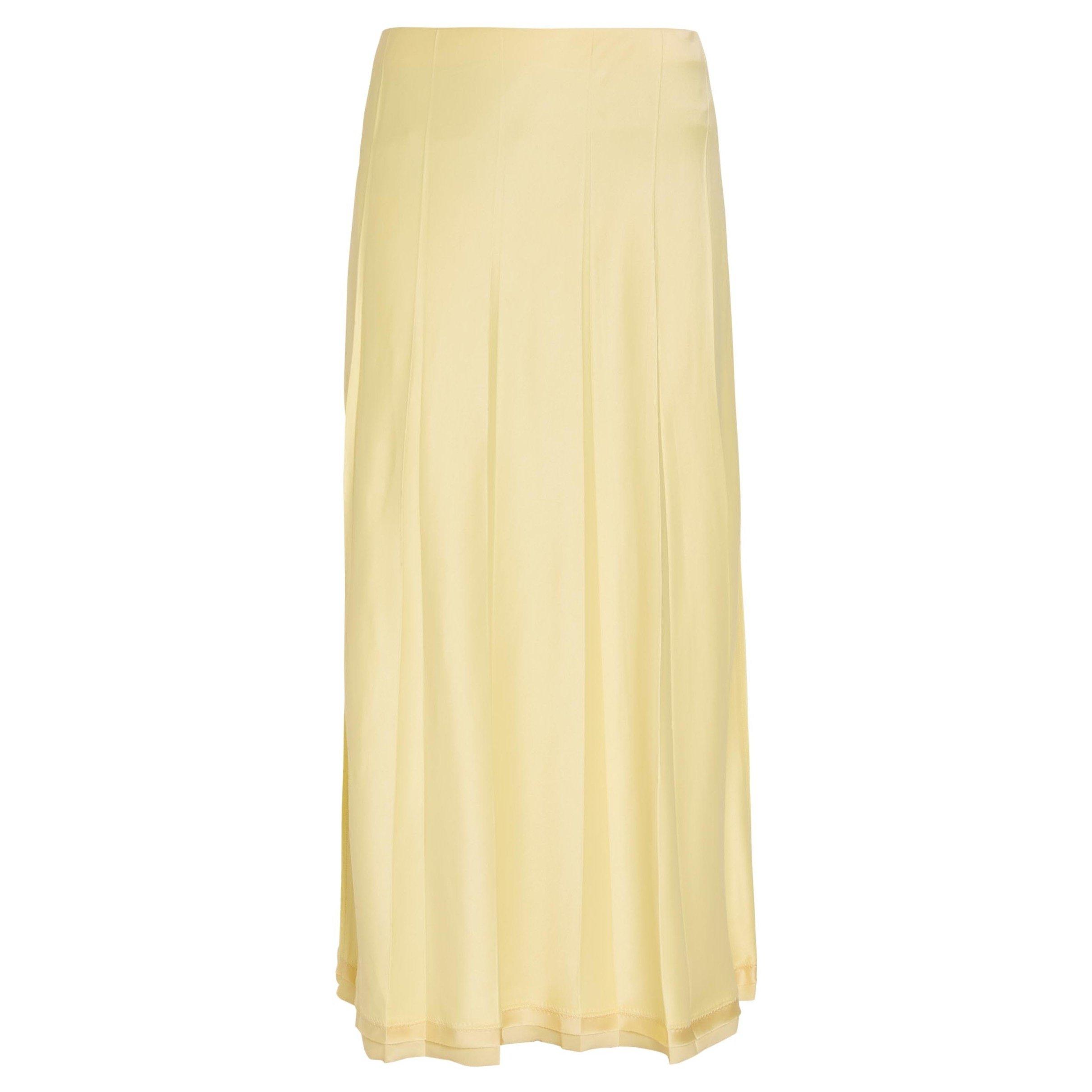 YELLOW - Vince - SS CREASED PLEATED MIDI SKIRT - 1