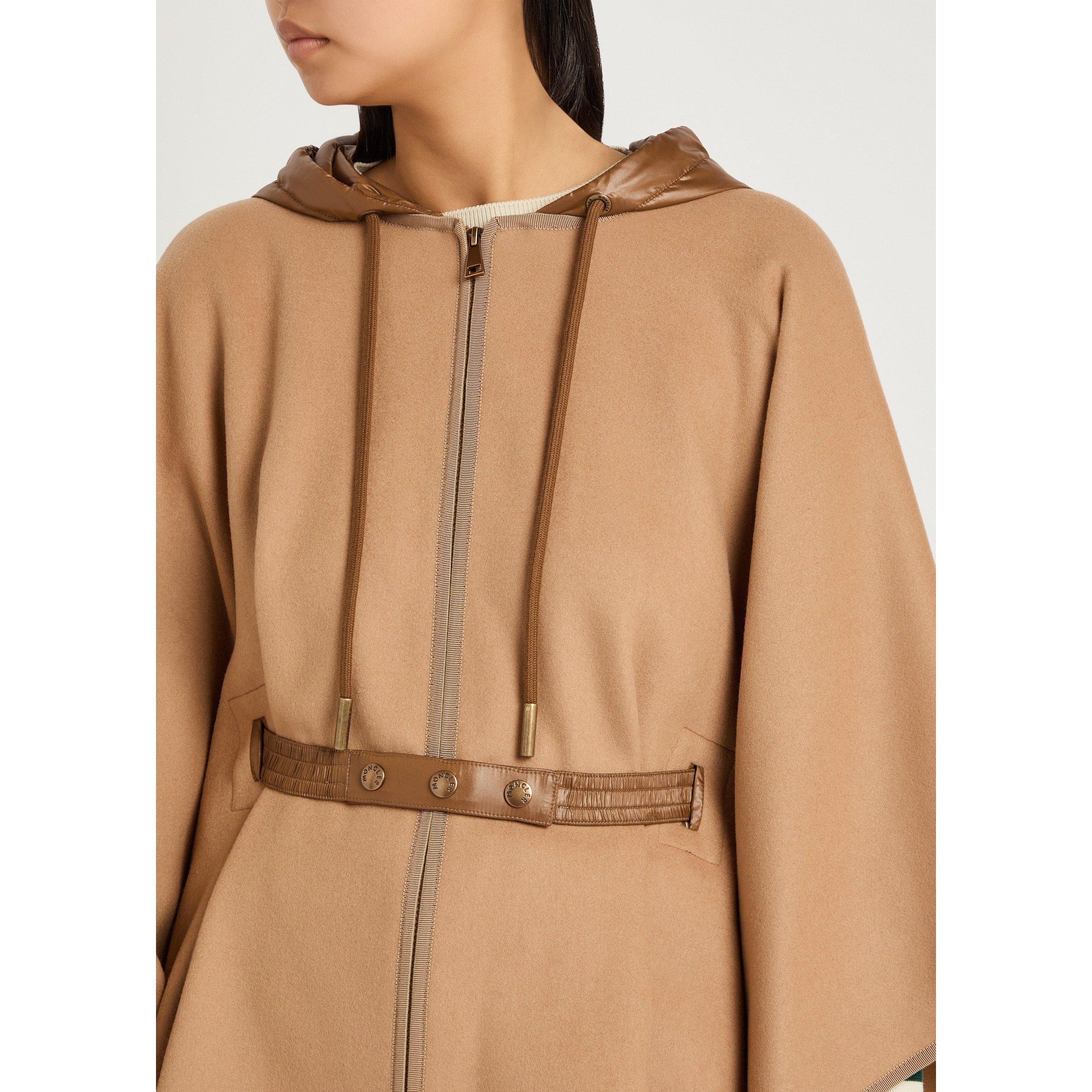 BEIGE - Moncler - Women's Wool Relaxed-Fit Cape - 4