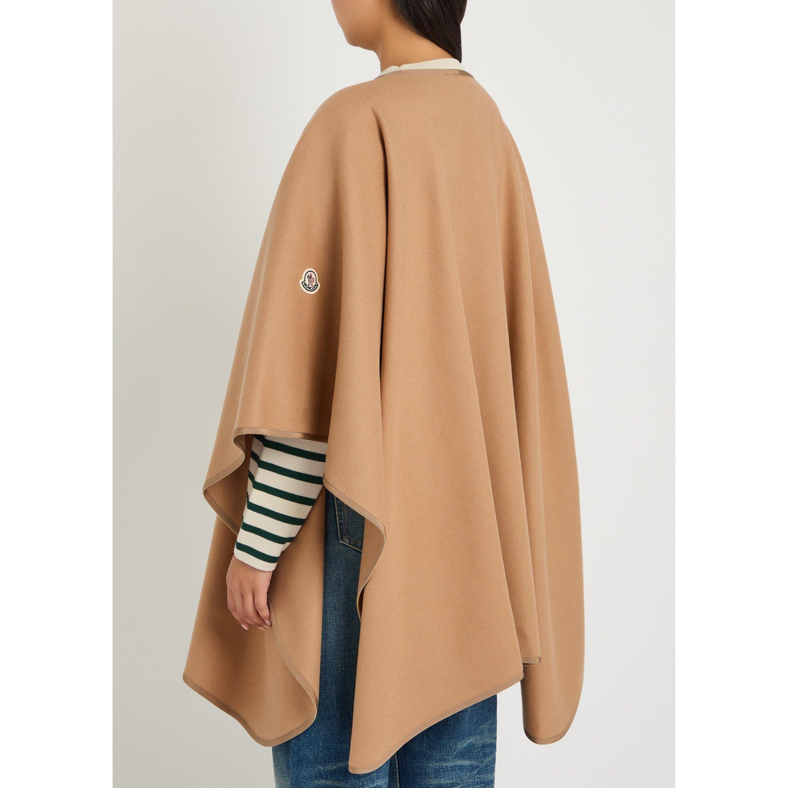BEIGE - Moncler - Women's Wool Relaxed-Fit Cape - 5