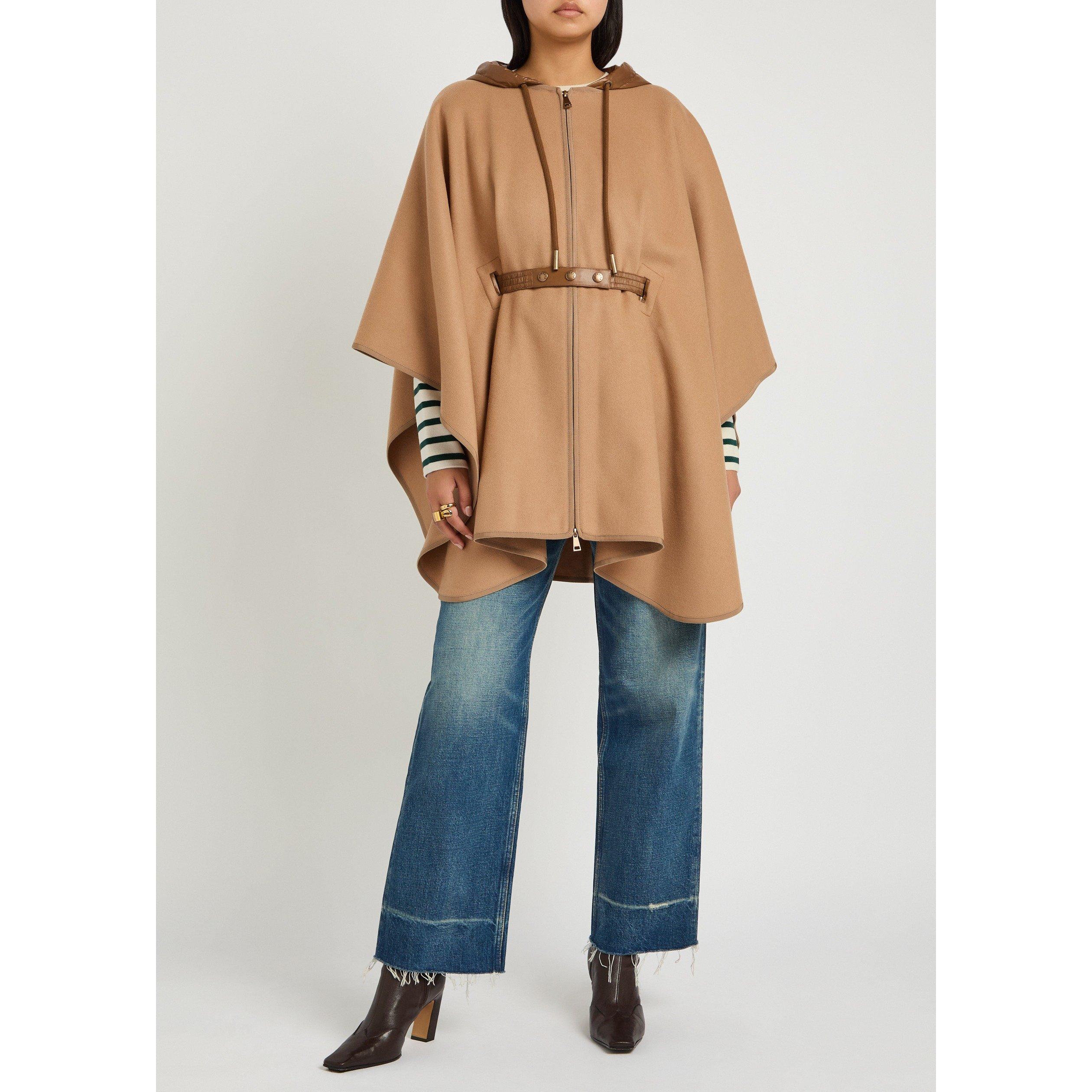 BEIGE - Moncler - Women's Wool Relaxed-Fit Cape - 6