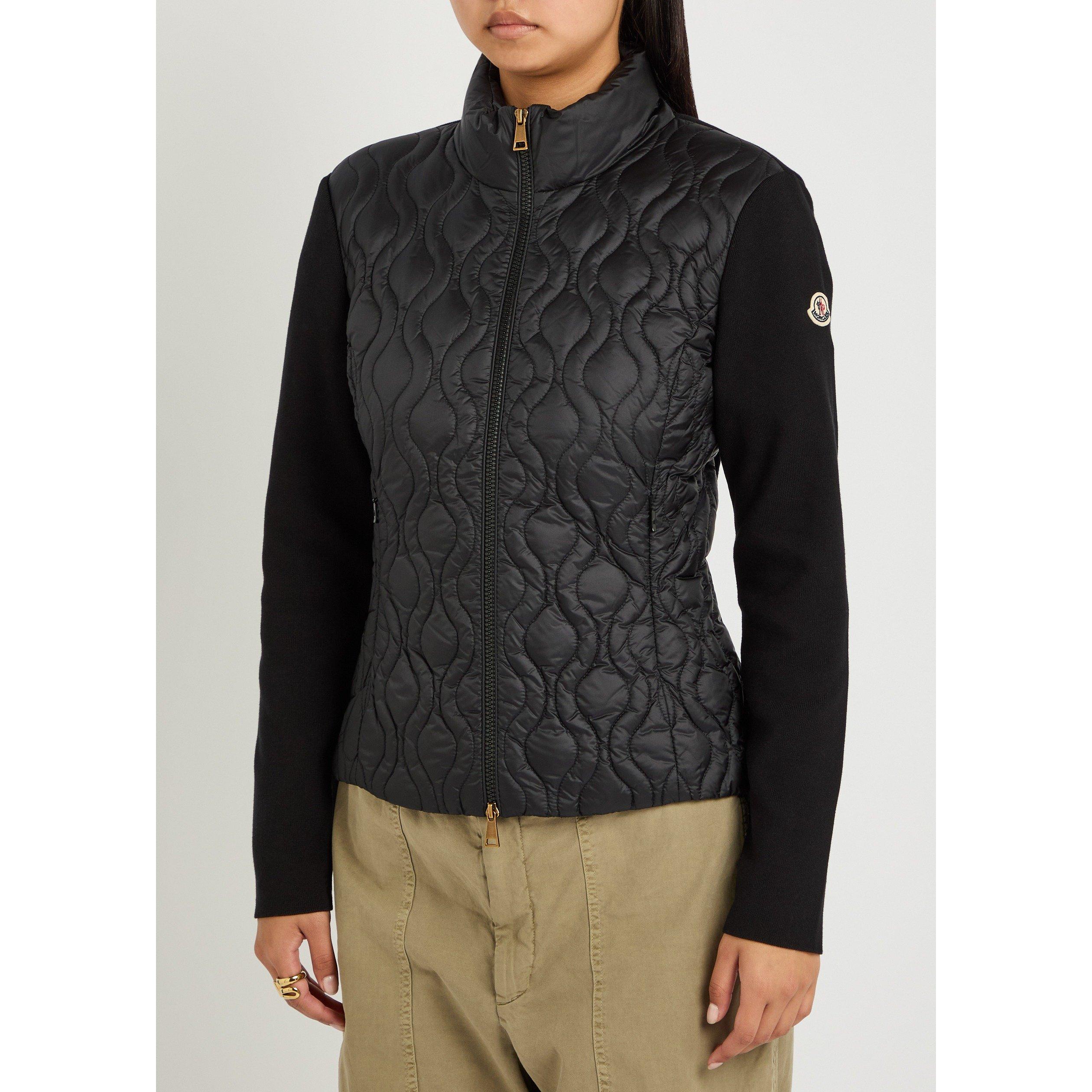 BLACK - Moncler - Women's Cotton Slim-Fit Cardigan - 2