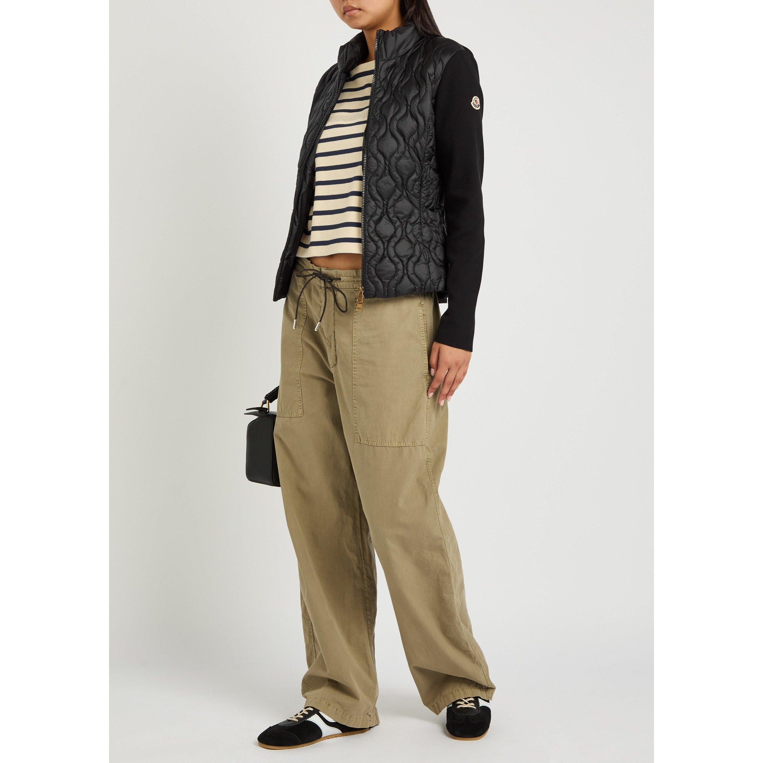BLACK - Moncler - Women's Cotton Slim-Fit Cardigan - 5