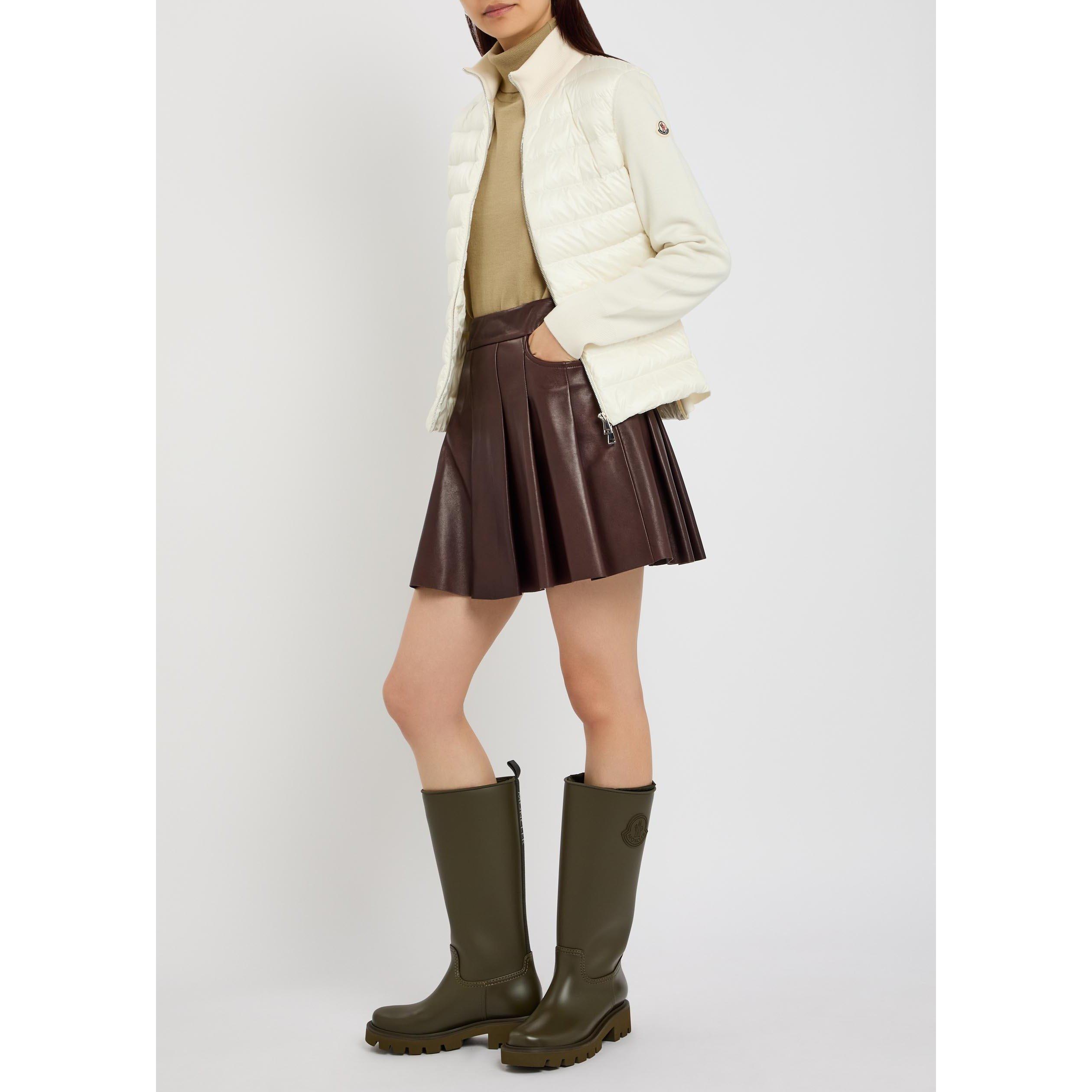 WHITE - Moncler - Women's Slim-Fit Wool Cardigan - 5
