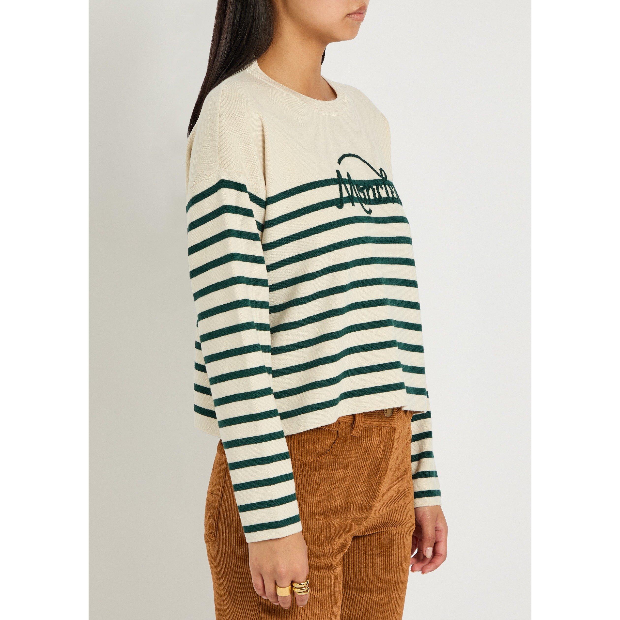 BEIGE AND OTHER - Moncler - Women's Striped Wool Crew-Neck Jumper - 2