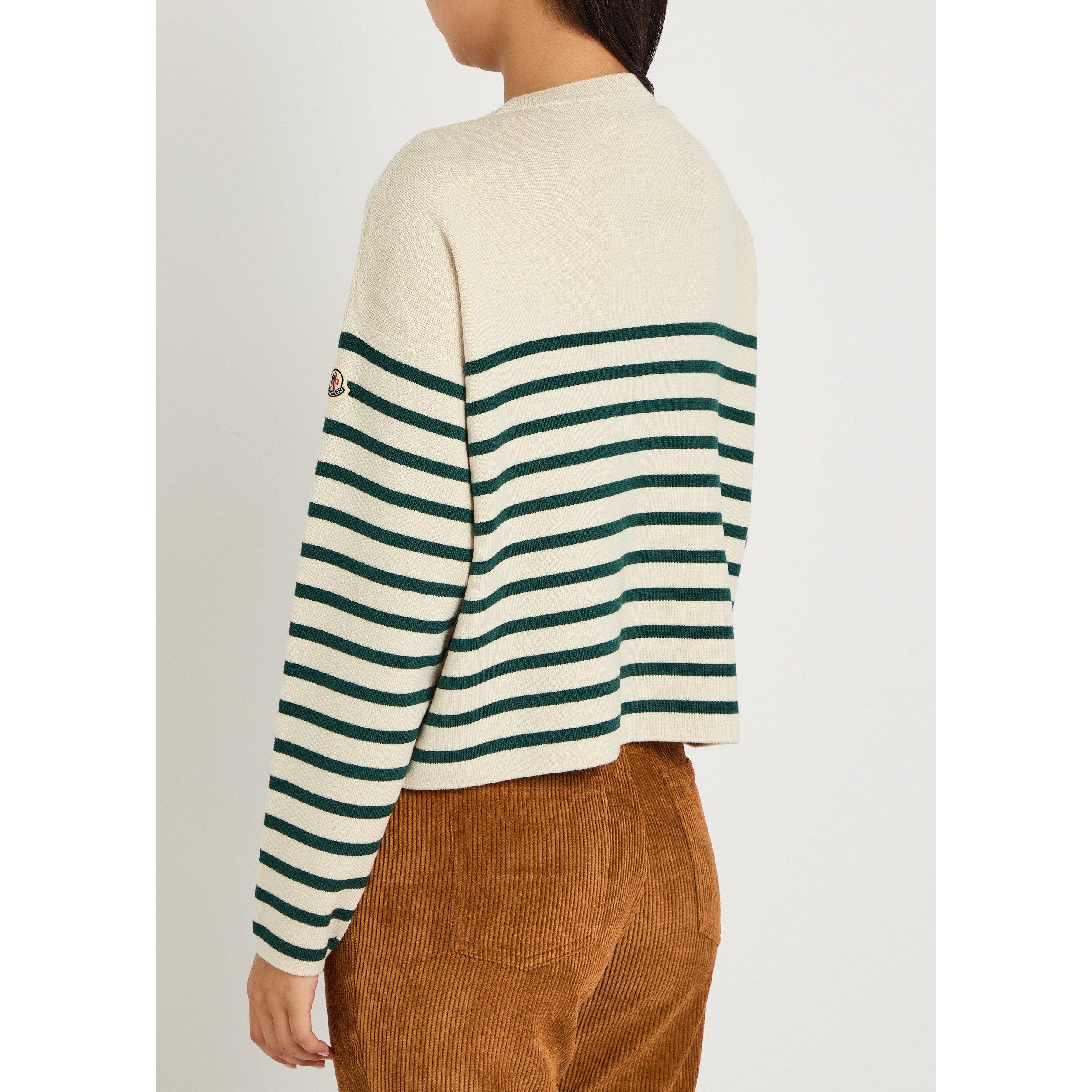 BEIGE AND OTHER - Moncler - Women's Striped Wool Crew-Neck Jumper - 3