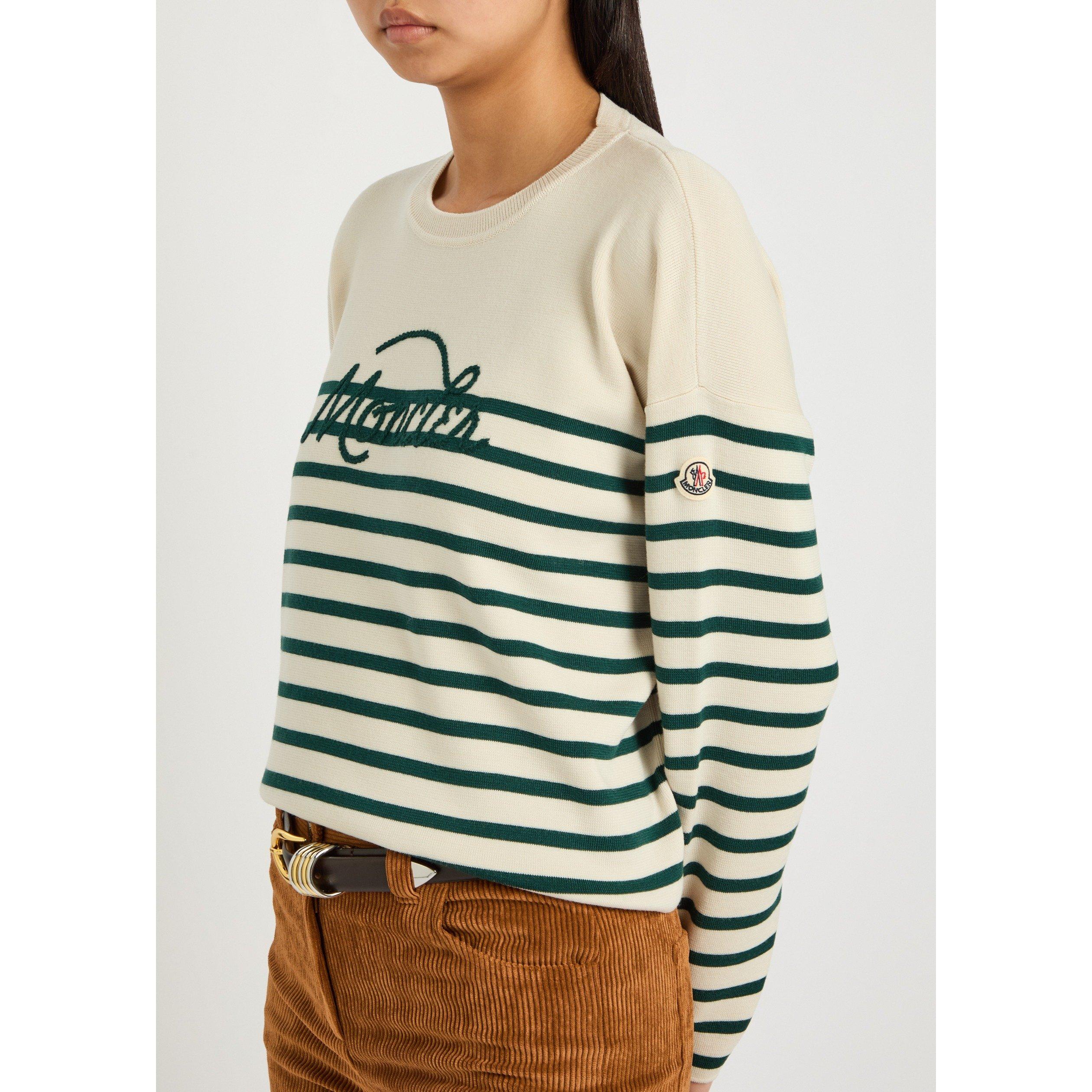 BEIGE AND OTHER - Moncler - Women's Striped Wool Crew-Neck Jumper - 4