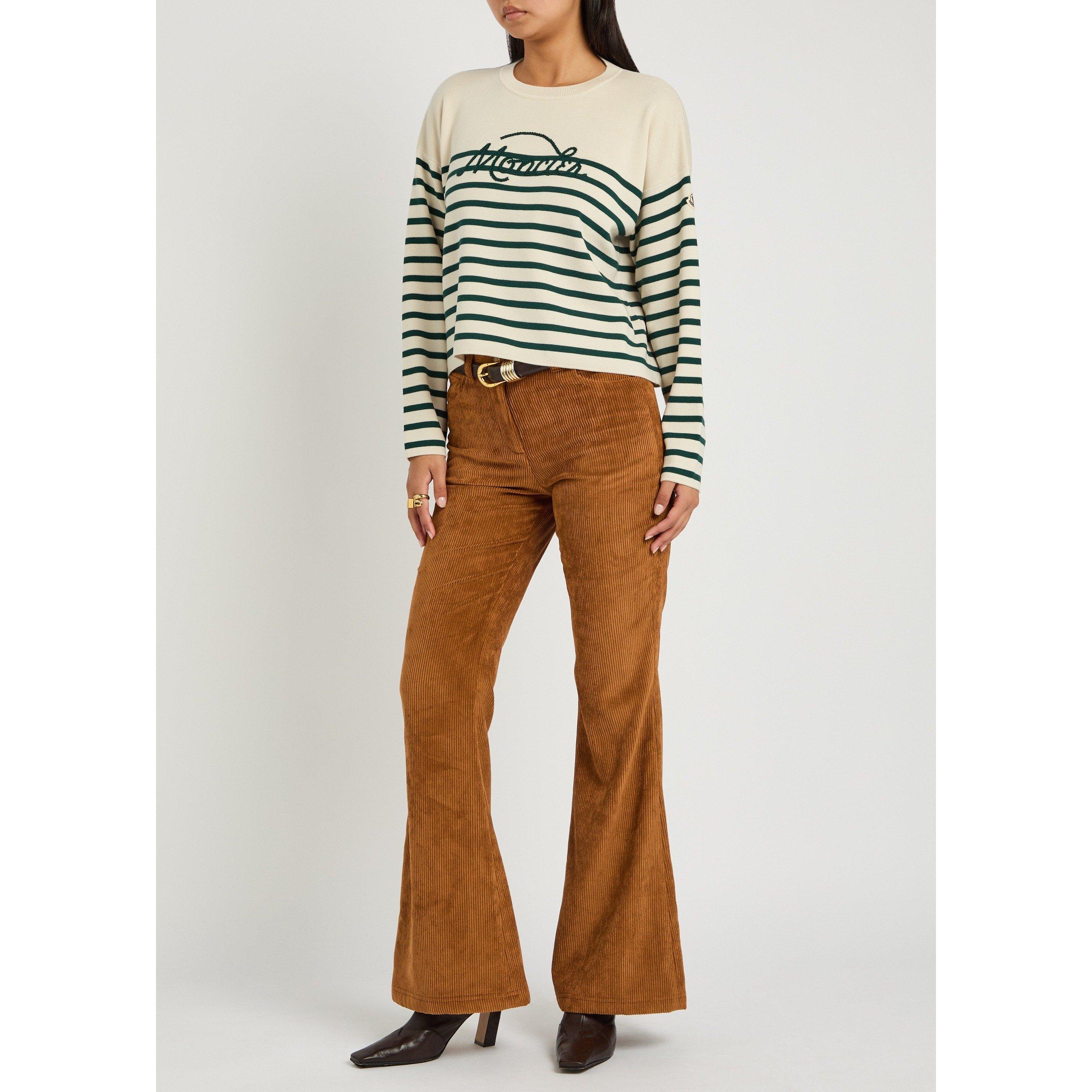 BEIGE AND OTHER - Moncler - Women's Striped Wool Crew-Neck Jumper - 5