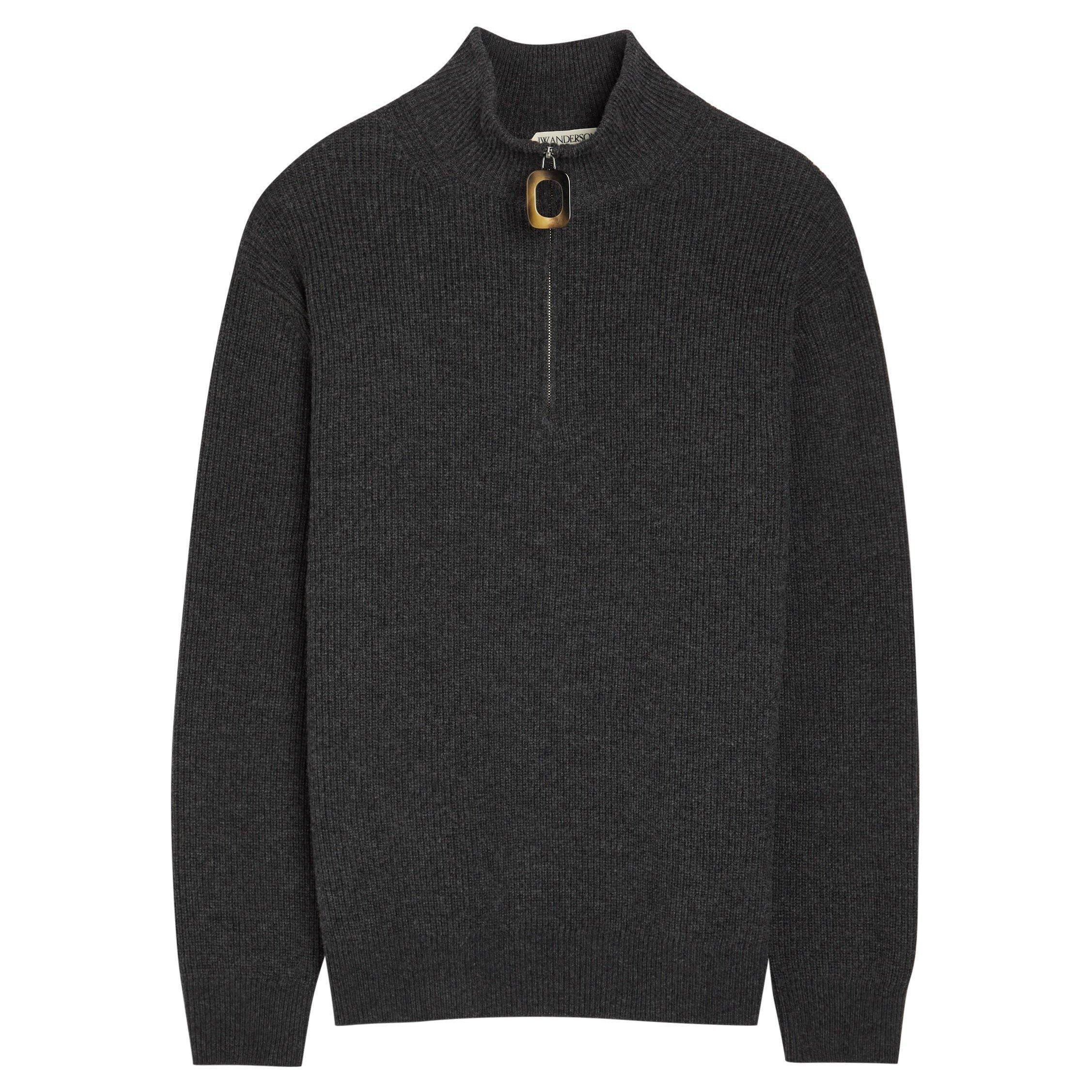 GREY AND OTHER - JW Anderson - JWA HALF-ZIP JUMPER
