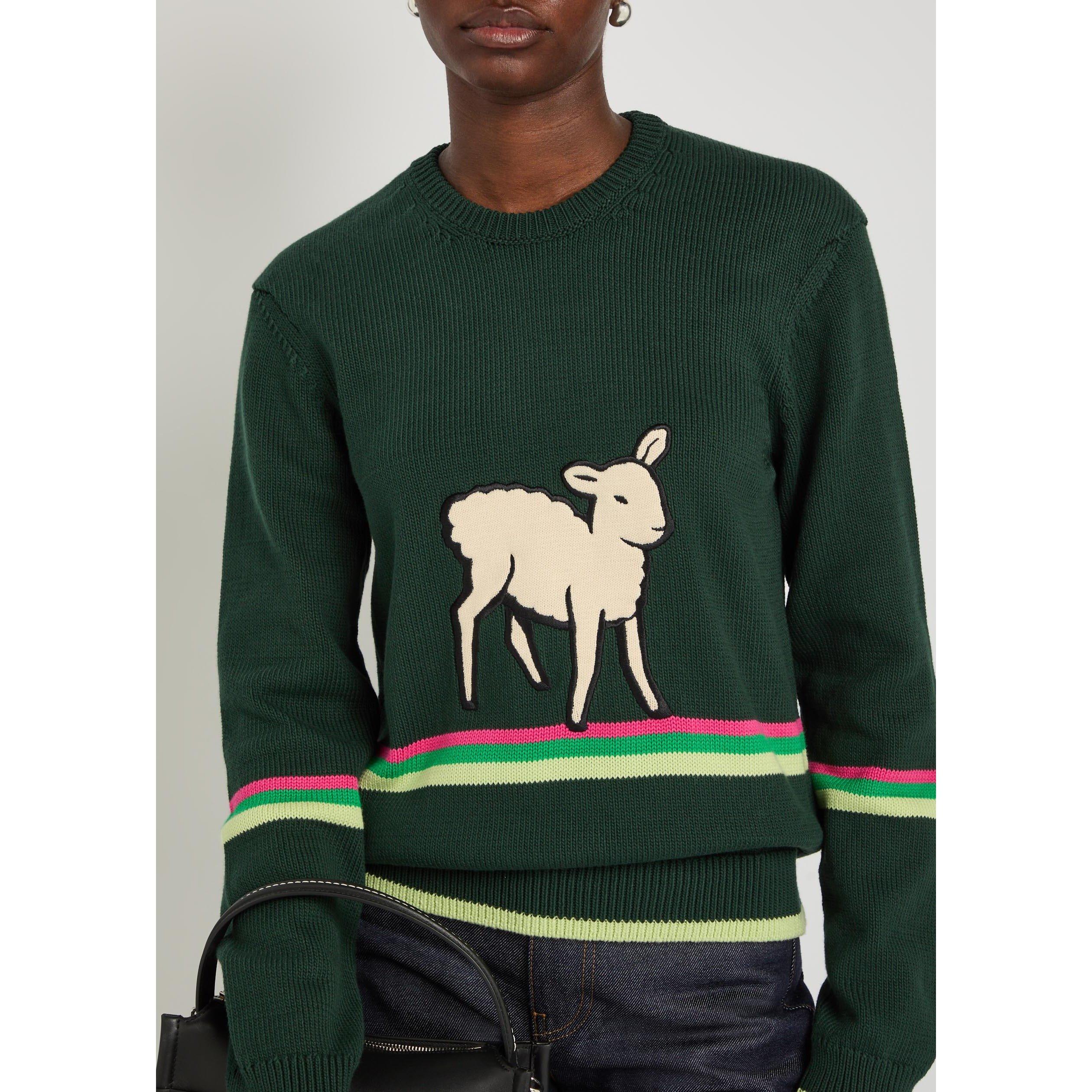 GREEN AND OTHER - JW Anderson - Women's Cotton Crew-Neck Jumper - 4