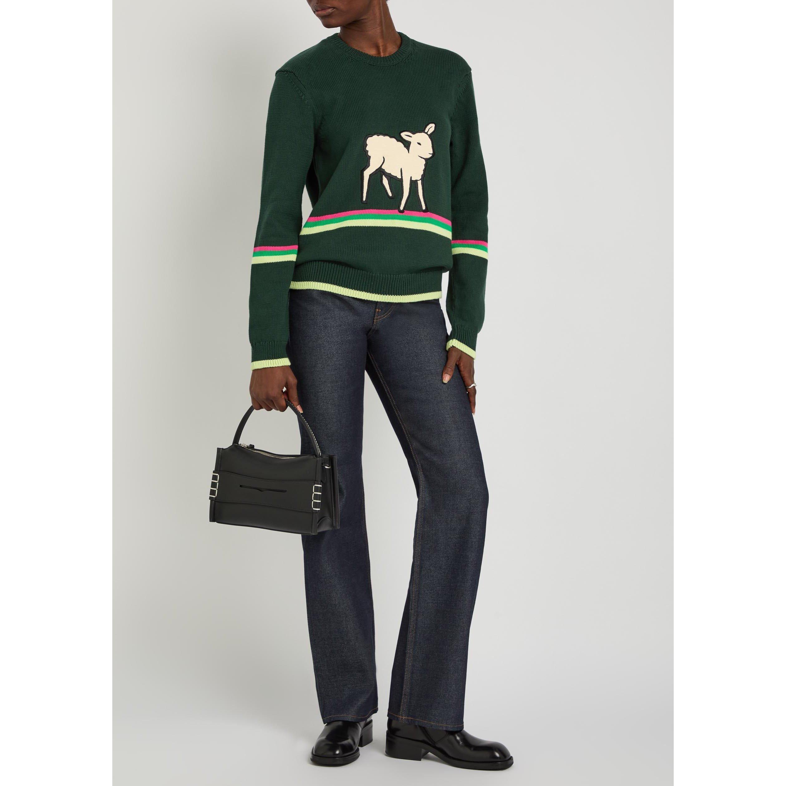 GREEN AND OTHER - JW Anderson - Women's Cotton Crew-Neck Jumper - 5