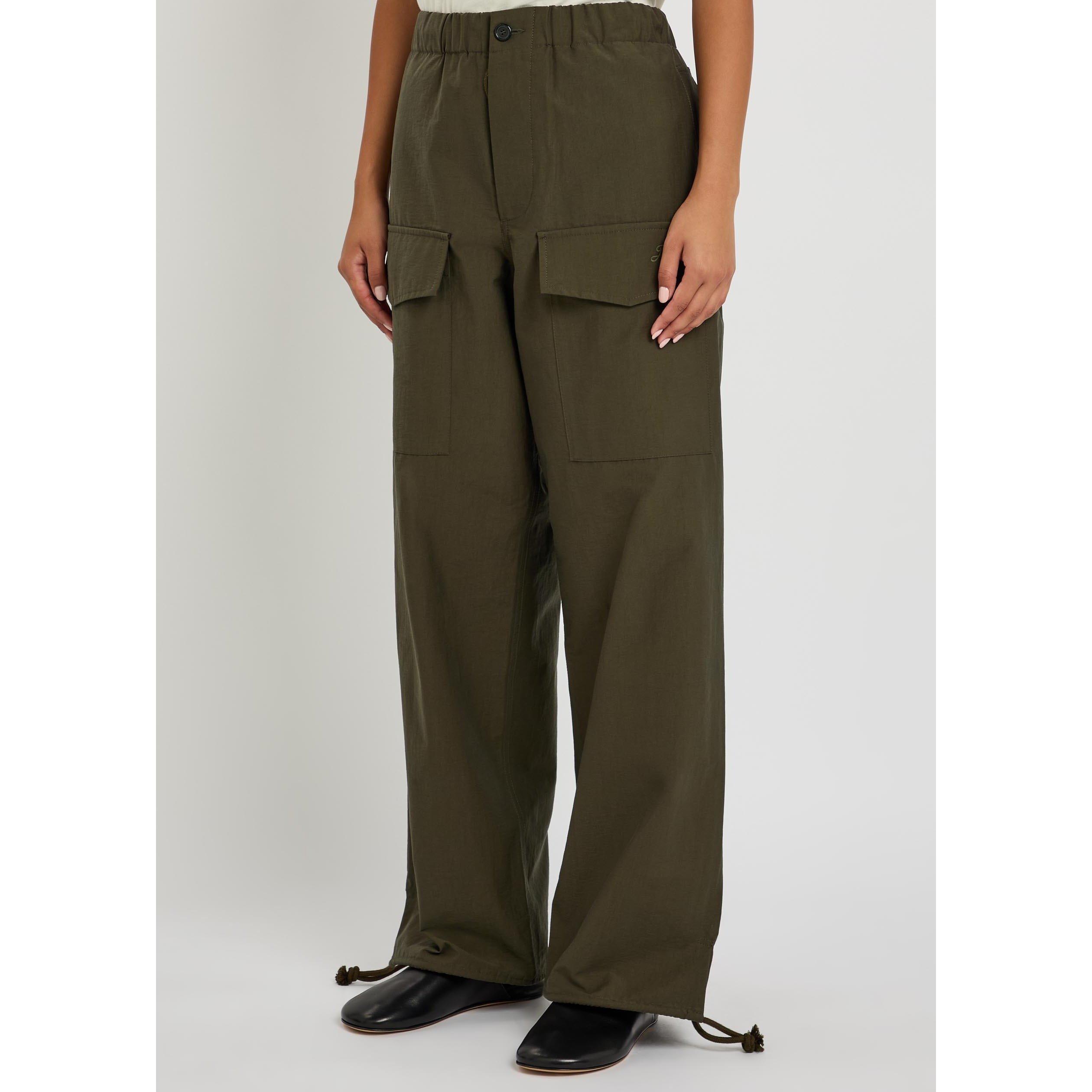 KHAKI - JW Anderson - Women's Cotton Relaxed-Fit Parachute Pants - 2