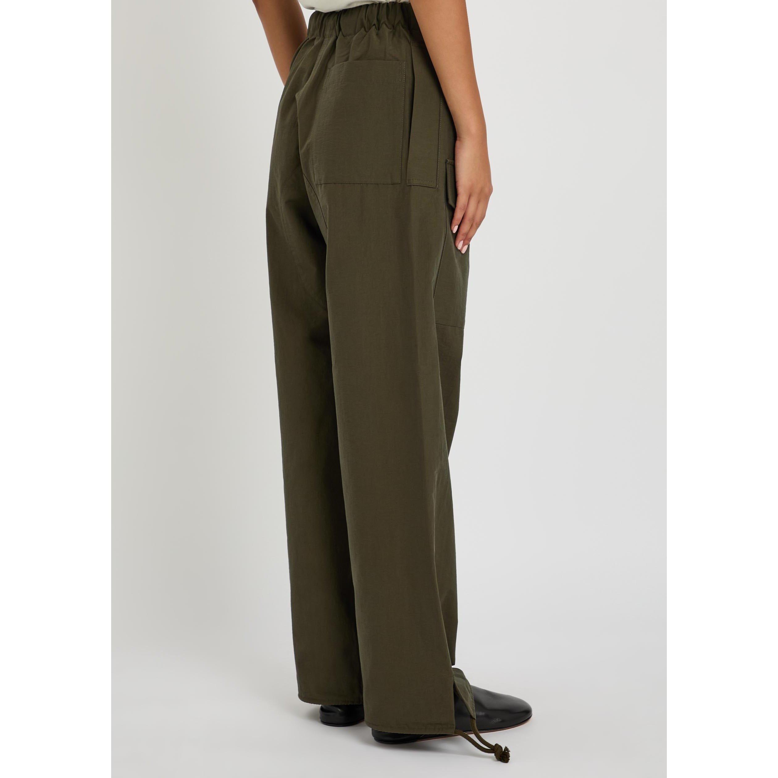 KHAKI - JW Anderson - Women's Cotton Relaxed-Fit Parachute Pants - 3