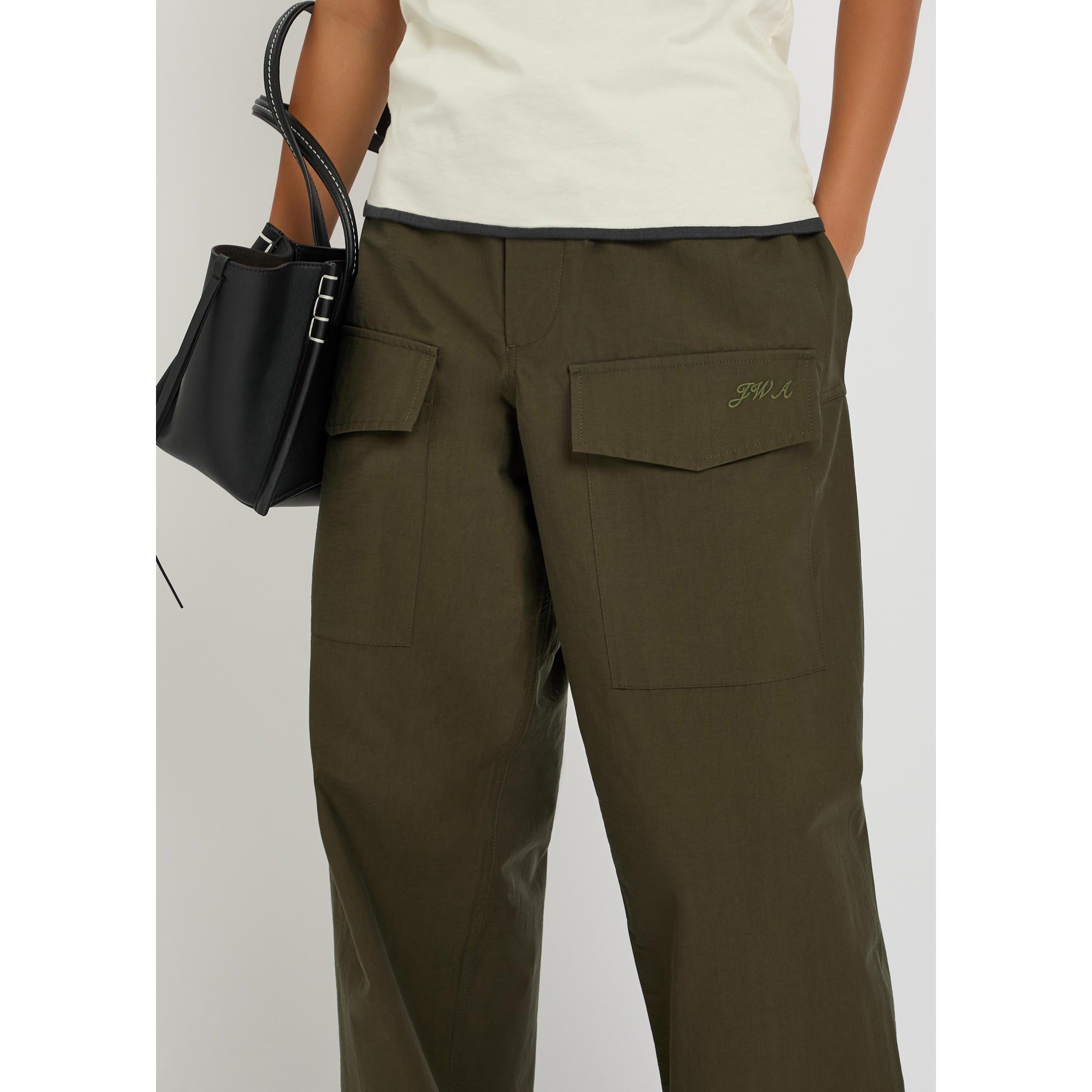 KHAKI - JW Anderson - Women's Cotton Relaxed-Fit Parachute Pants - 4
