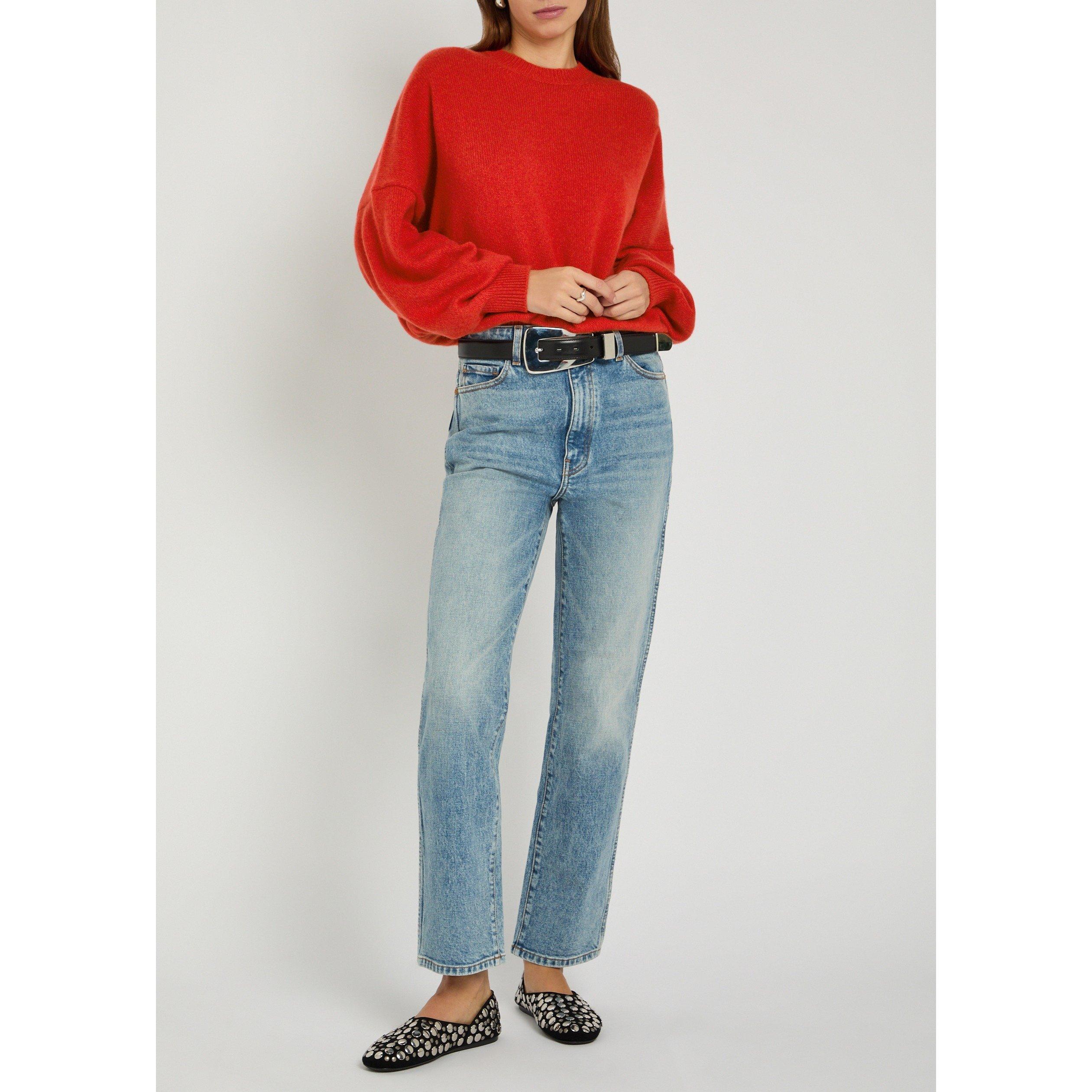ORANGE - Khaite - Women's Margaux Cashmere Crew-Neck Jumper - 5