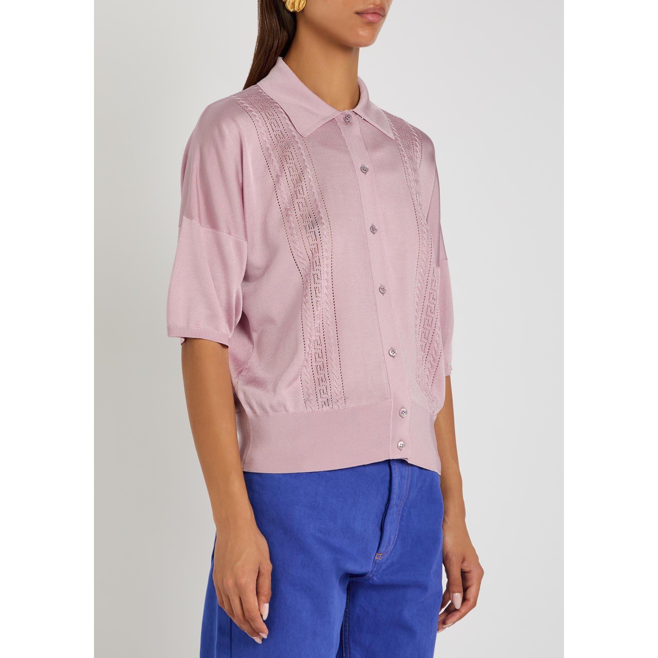 LIGHT PINK - Versace - KNIT SWEATER GRECA LACE STITCH - 2