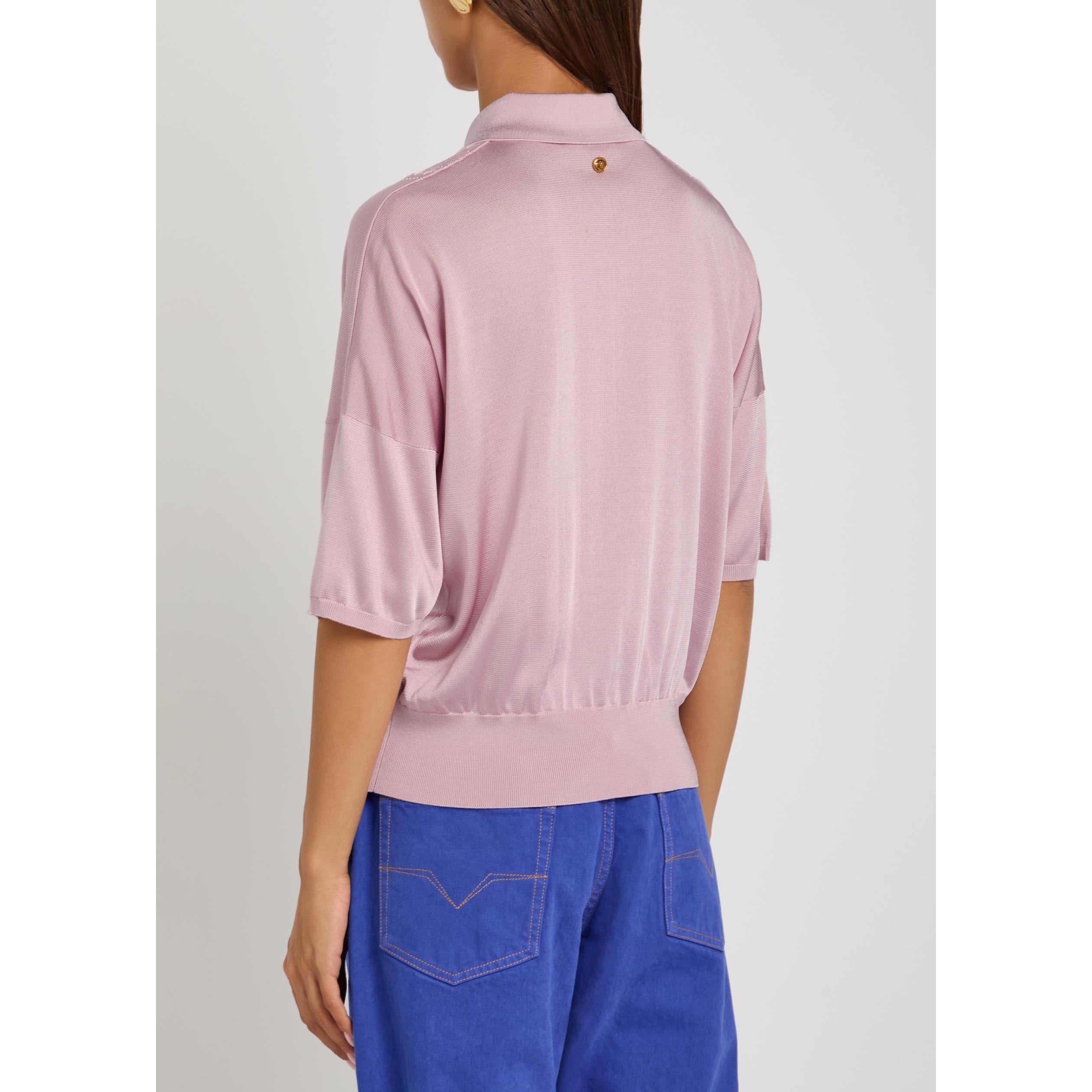 LIGHT PINK - Versace - KNIT SWEATER GRECA LACE STITCH - 3