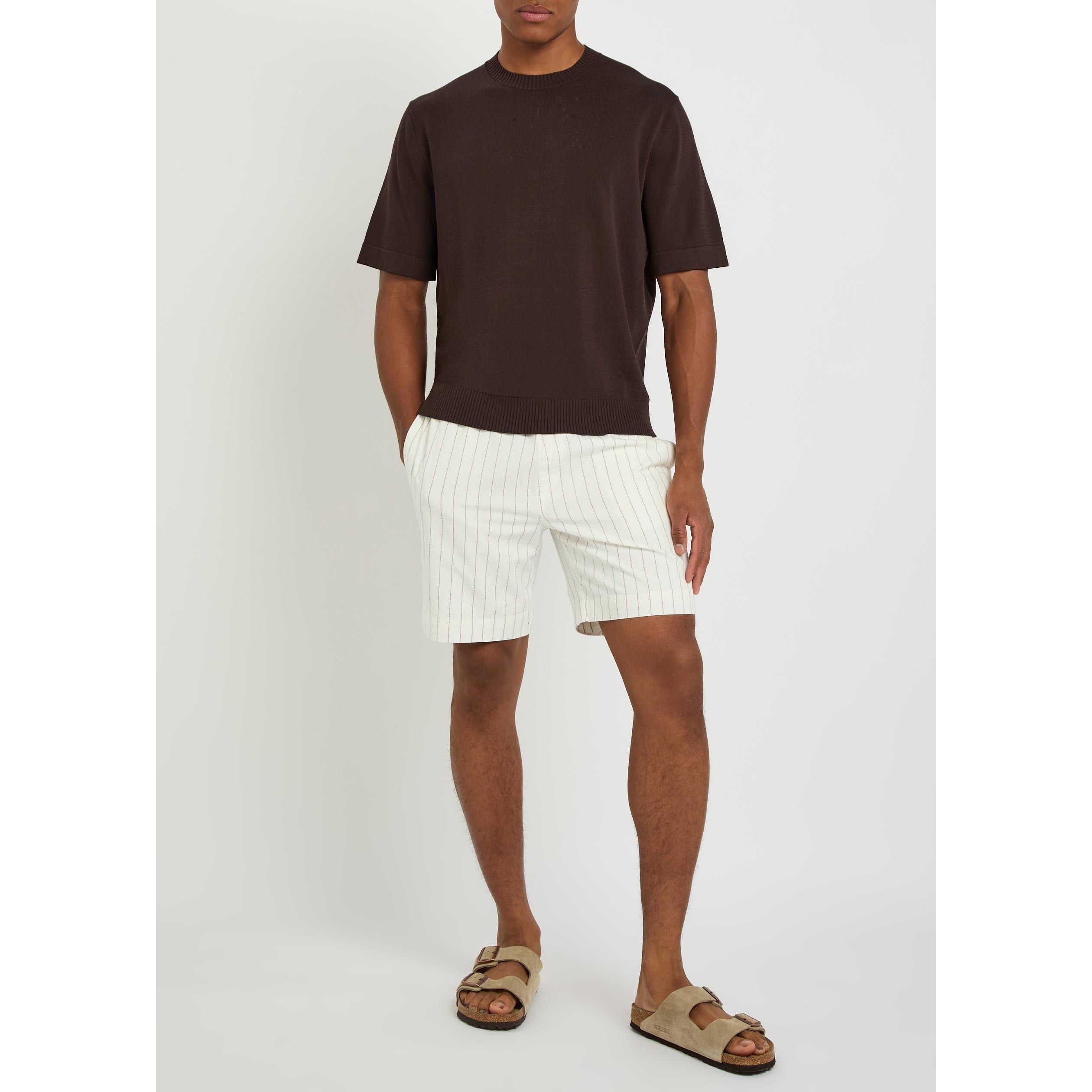 BROWN - Che - Men's Baller Short-Sleeve Oversized-Fit Knitted T-Shirt - 5