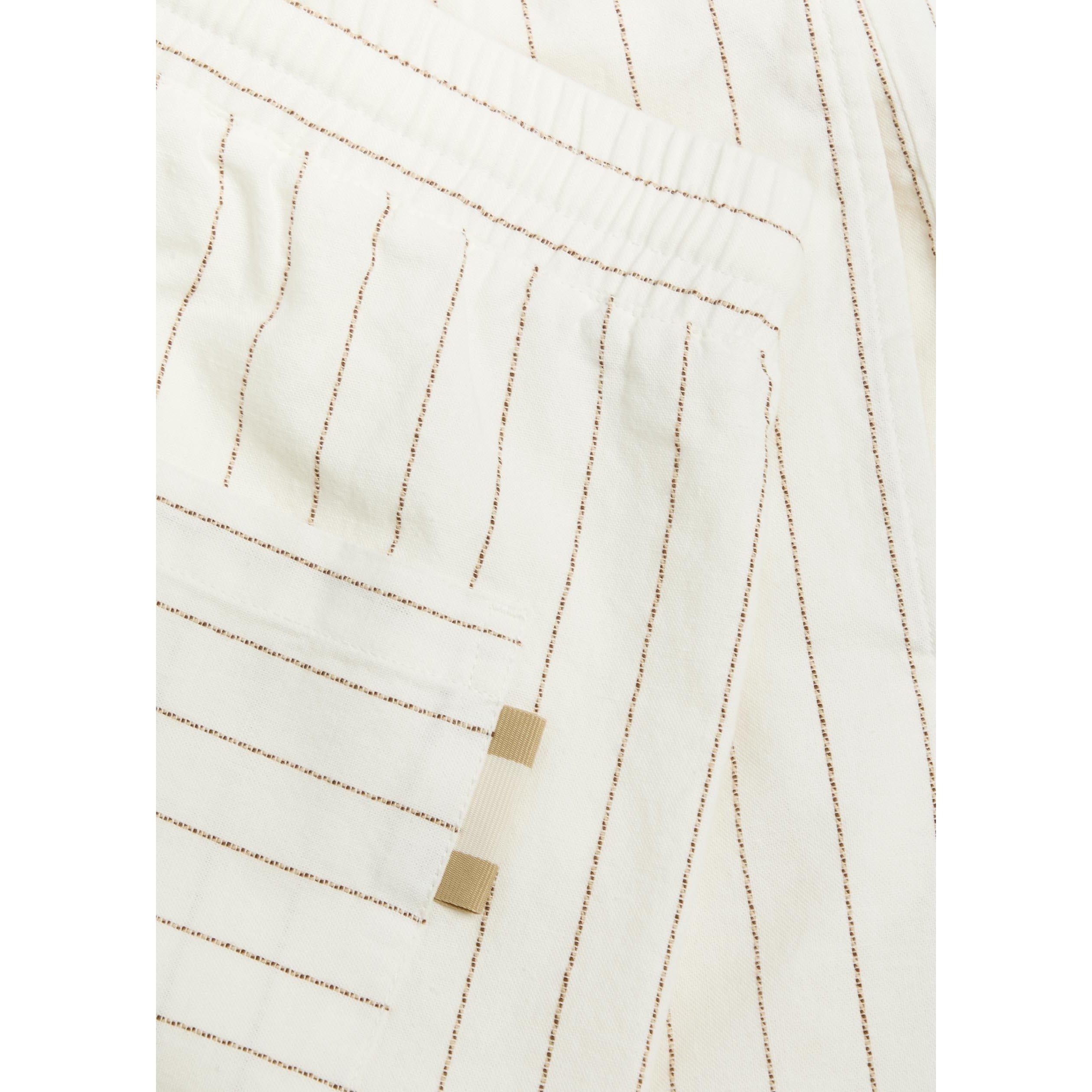 IVORY - Che - Men's Franklin Cotton-Linen Woven Shorts - 4