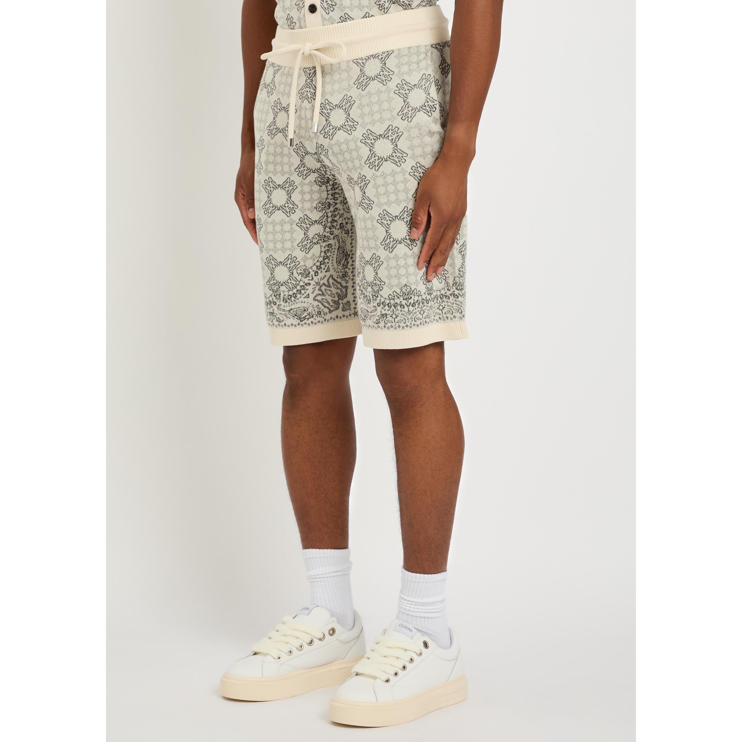 OFF WHITE - Amiri - AMIRI QUAD CHECK KNIT SHORTS - 2