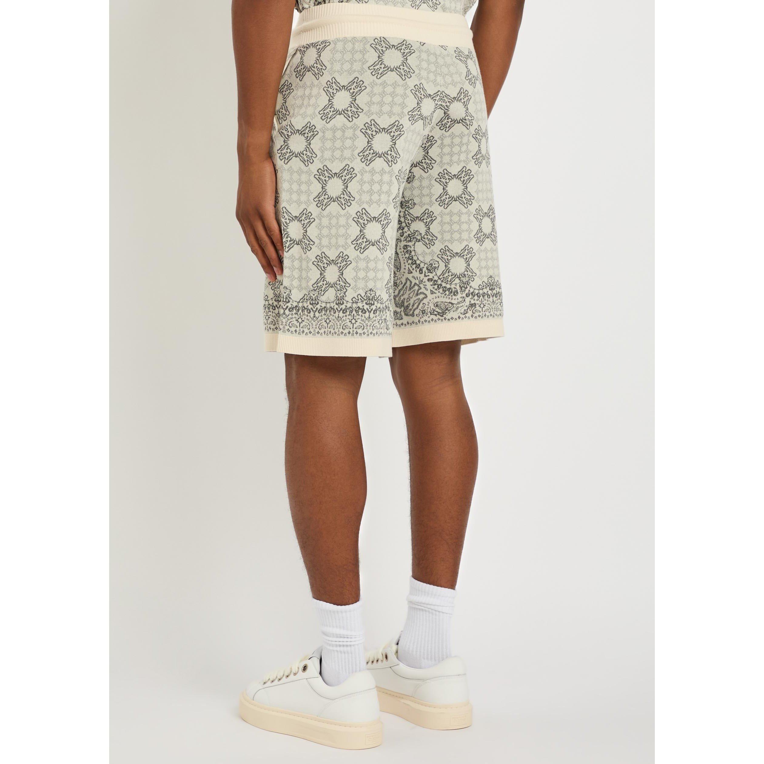OFF WHITE - Amiri - AMIRI QUAD CHECK KNIT SHORTS - 3