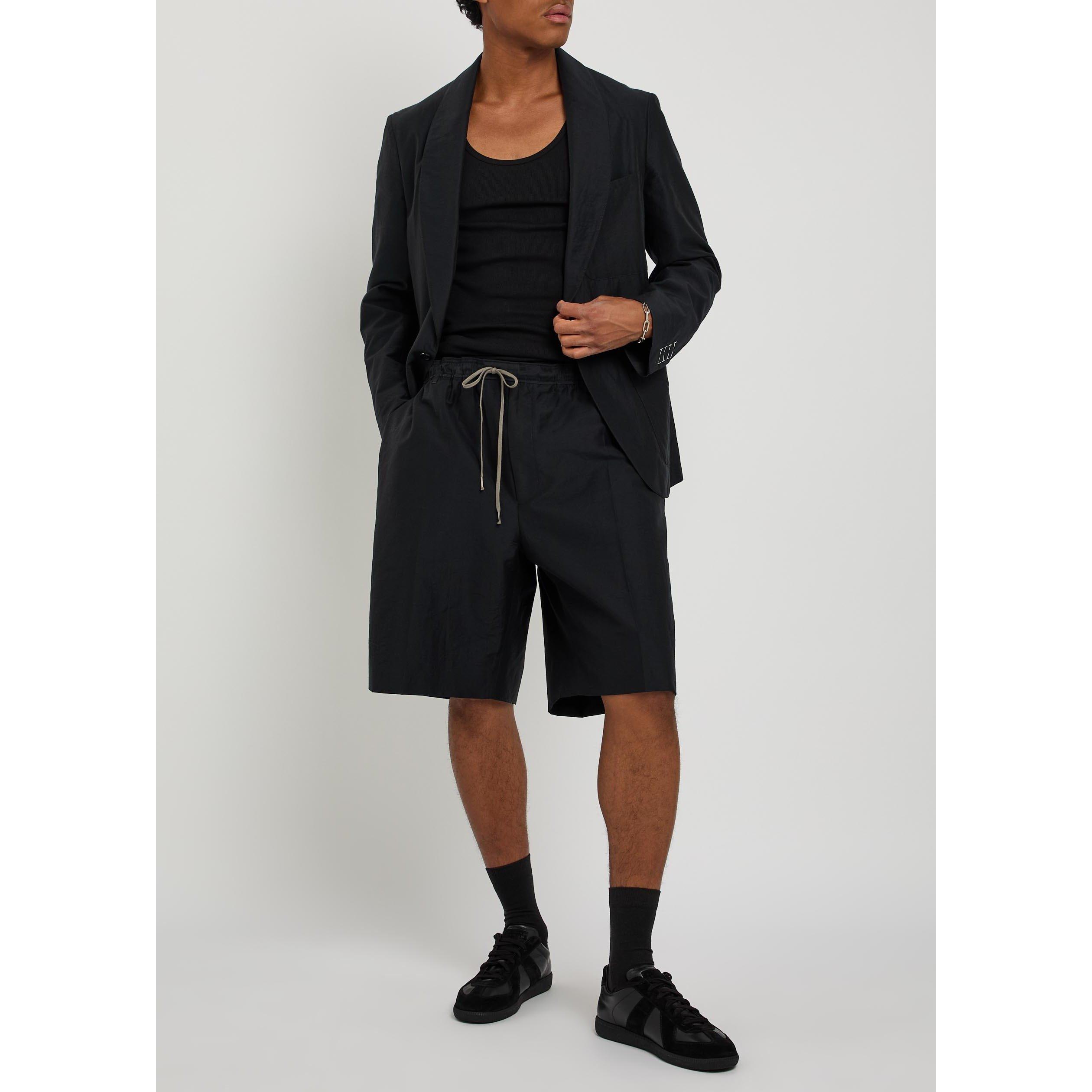 DARK BLUE - Maison Margiela - Men's Mar Cotton Drawstring Woven Shorts - 5