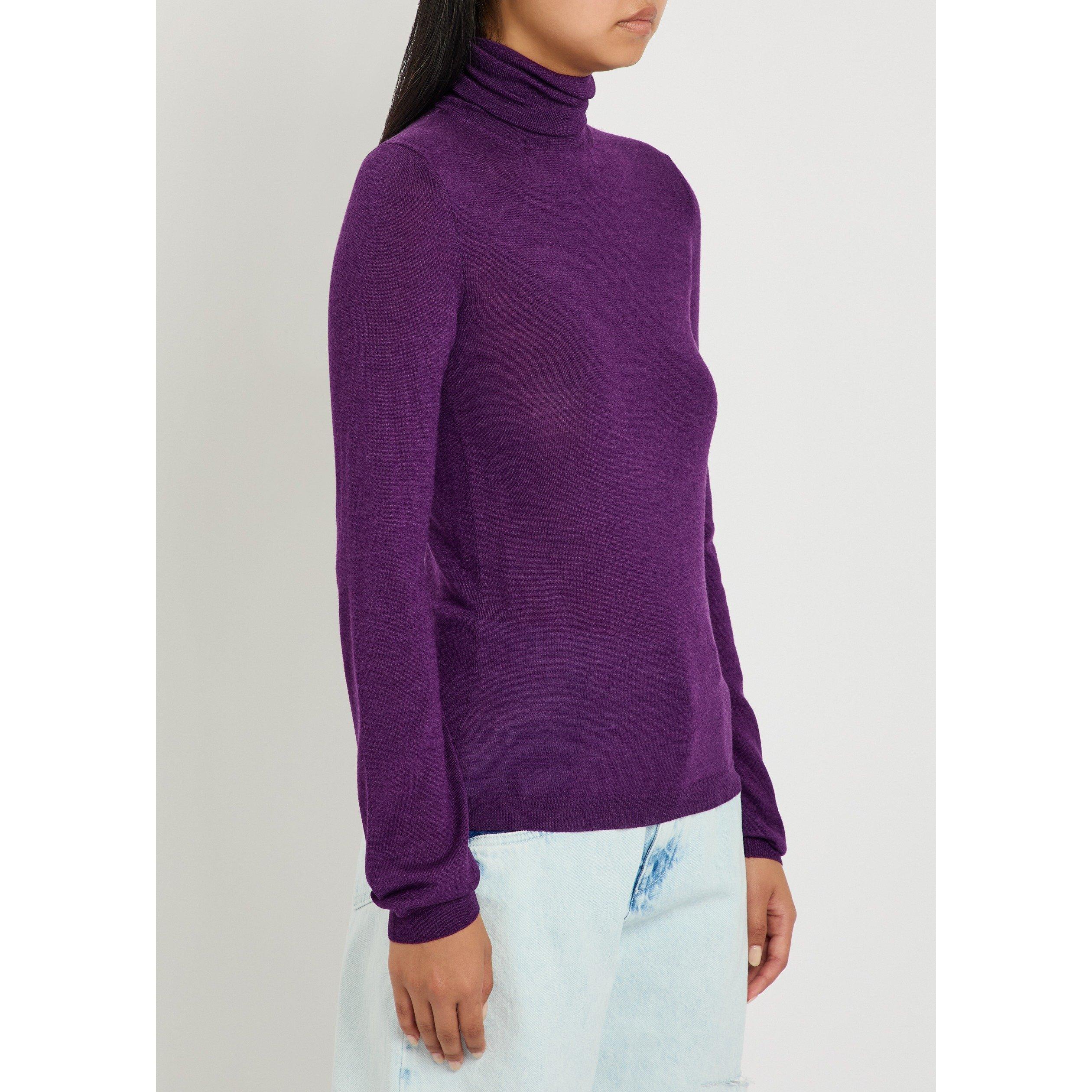 PURPLE - Maison Margiela - WOOL SILK UNDERPINNINGS TURTLE - 2