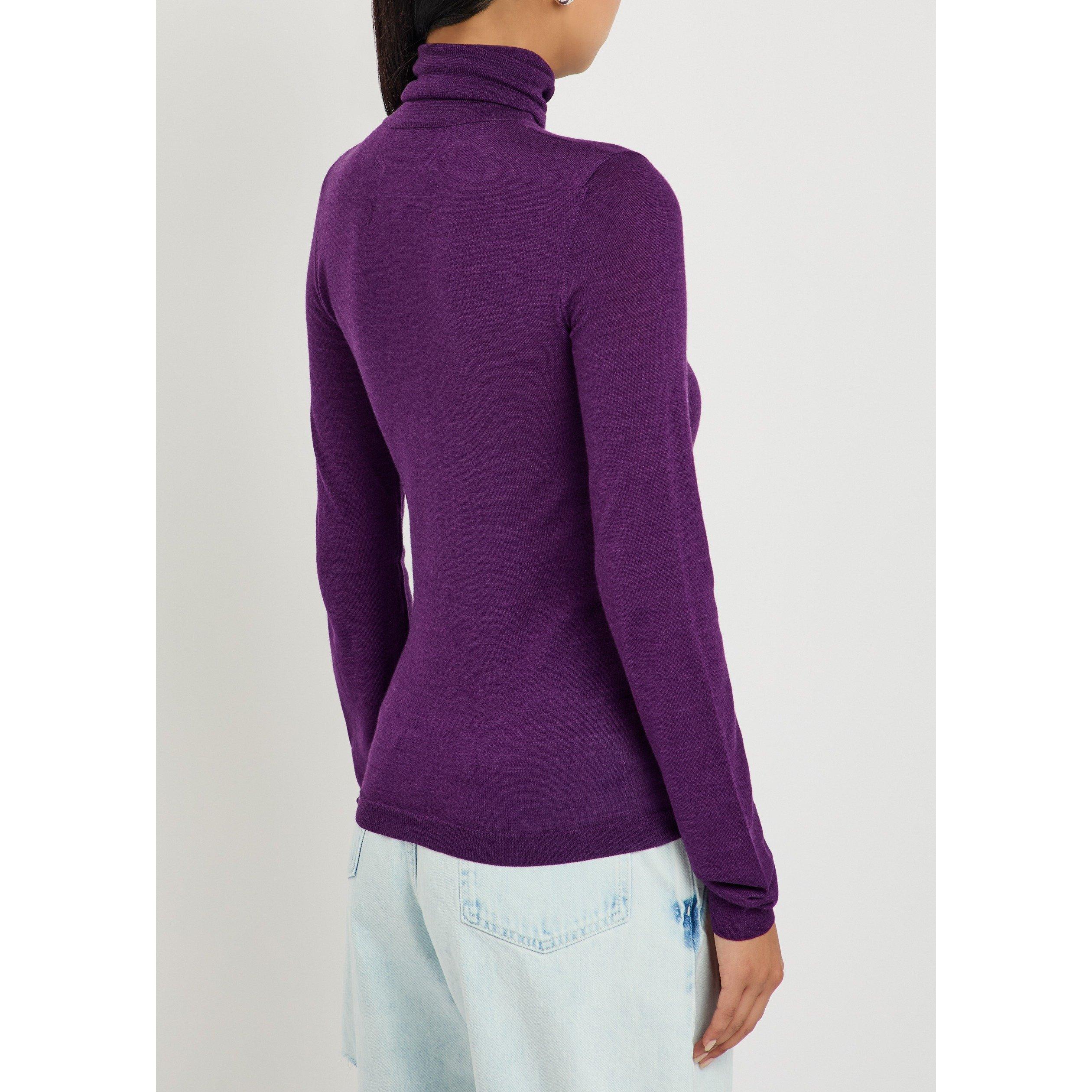 PURPLE - Maison Margiela - WOOL SILK UNDERPINNINGS TURTLE - 3