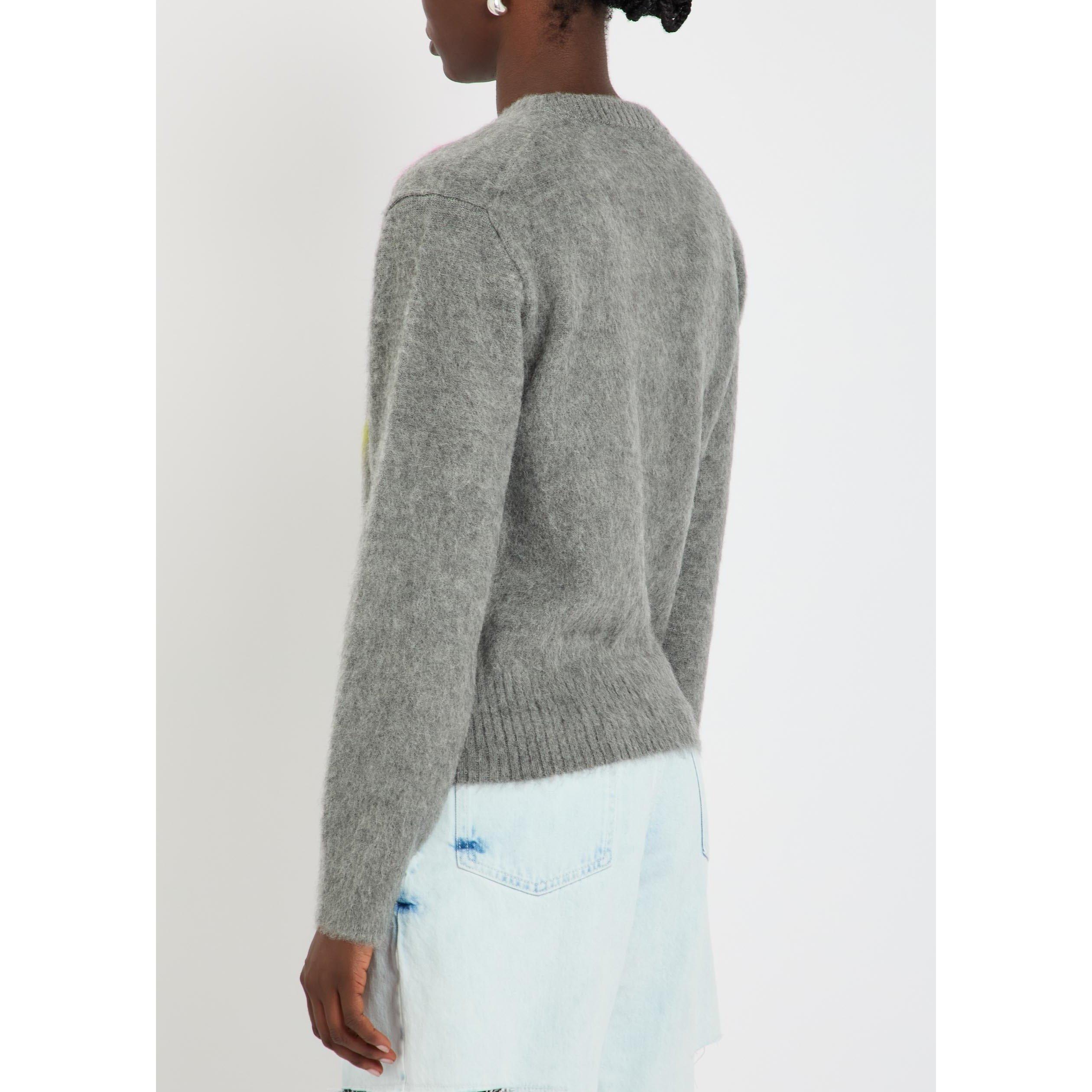 GREY AND OTHER - Maison Margiela - BRUSHED ALPACA V-NECK - 3
