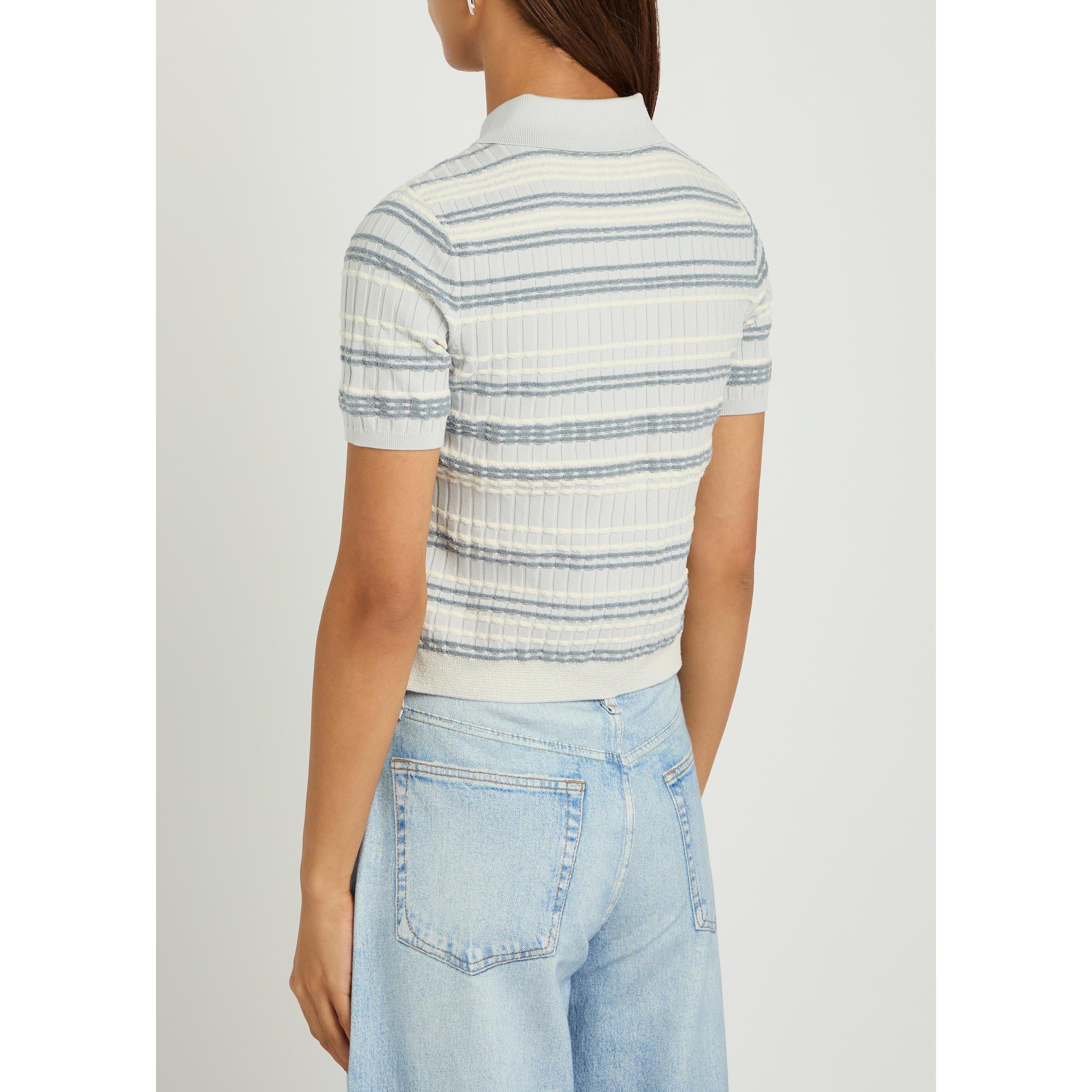 LIGHT BLUE - Rag and Bone - KARINA STRIPE SS CARDIGAN - 3
