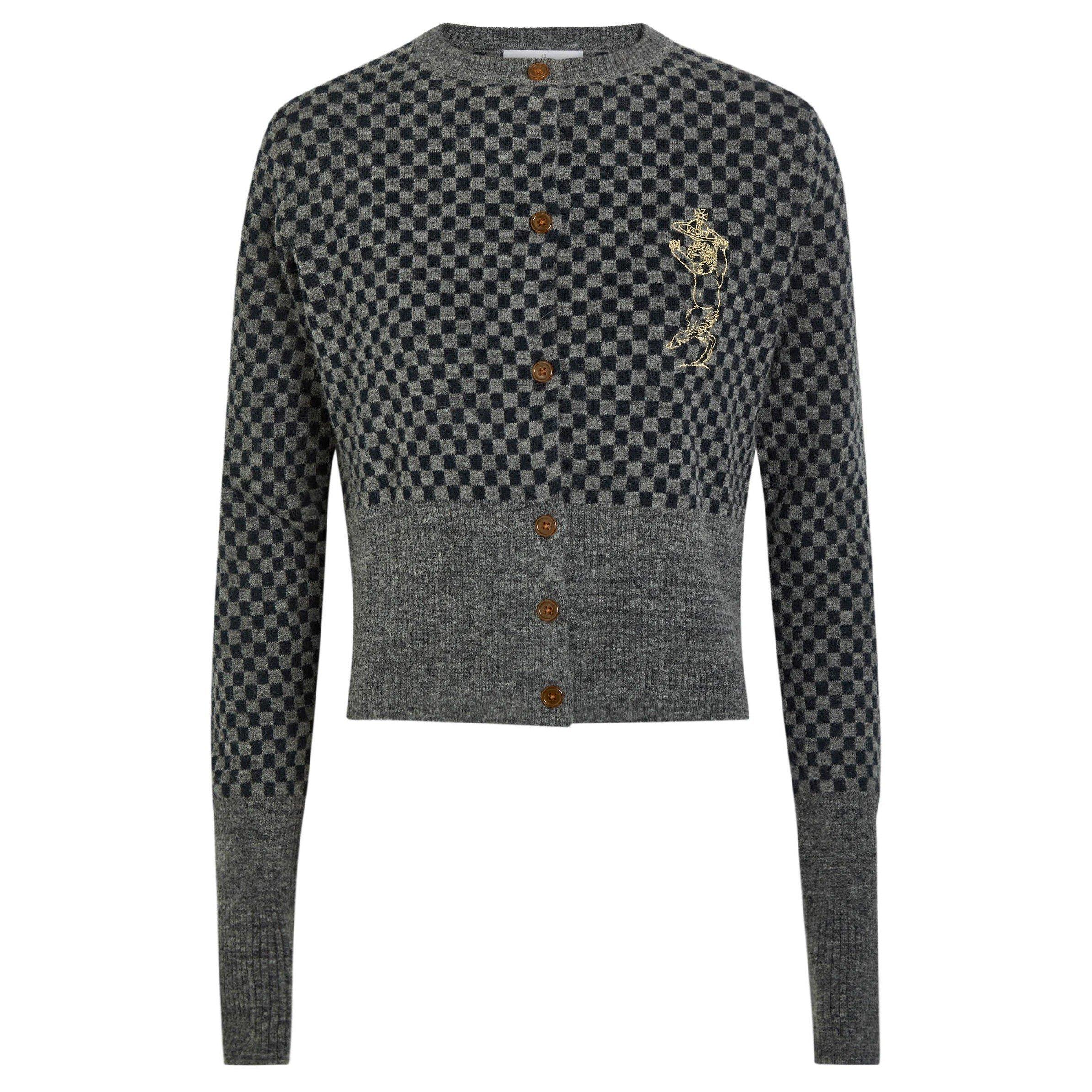 GREY - Vivienne Westwood - CHECKMATE CARDI