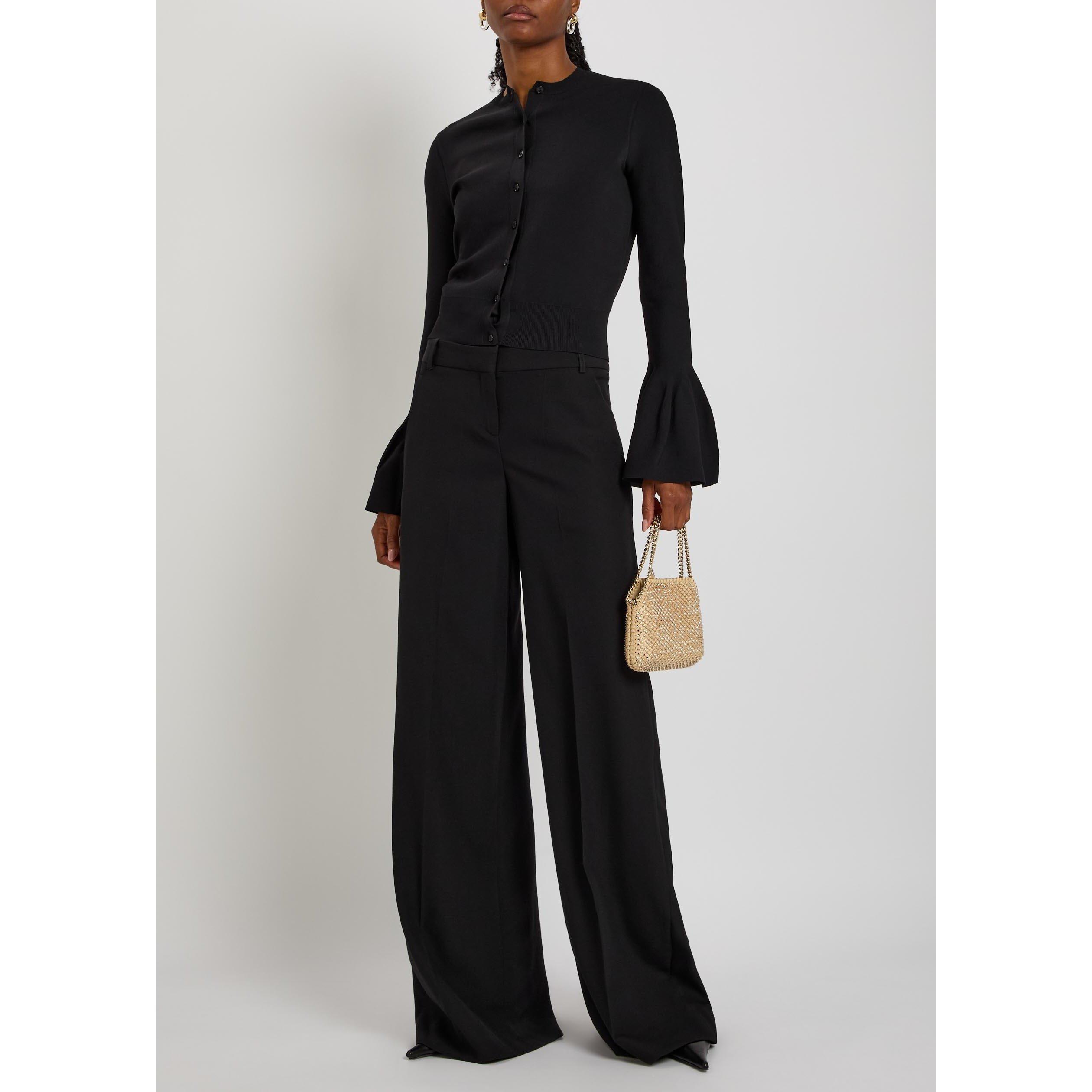 BLACK - Stella McCartney - Compact Knit Bell Sleeve Cardi - 5
