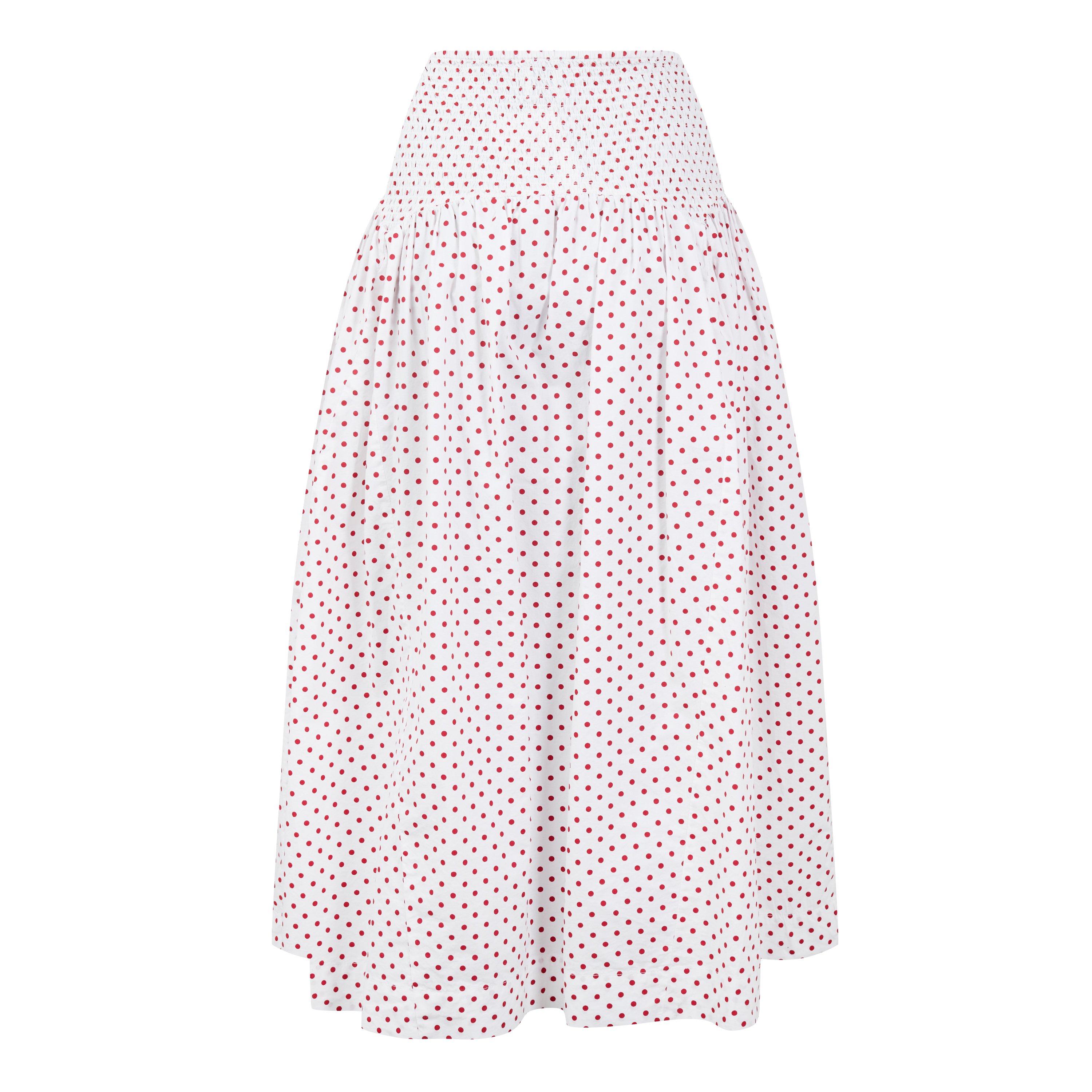 MULTICOLOURED - Damson Madder - Women's Layla Polka Dot Cotton Midi Skirt - 2