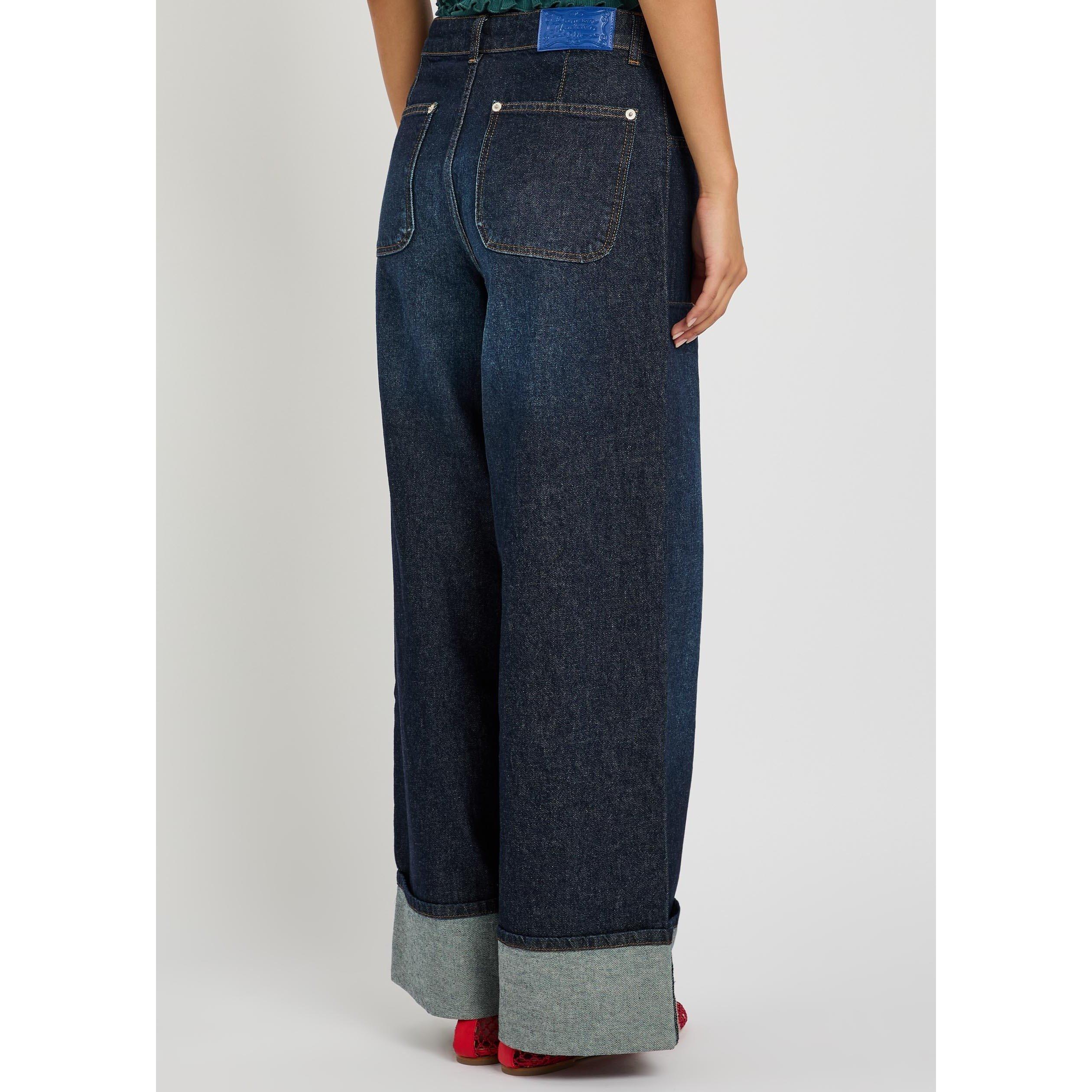 INDIGO - Damson Madder - J GIGI BAGGY TURN-UP JEANS - 3