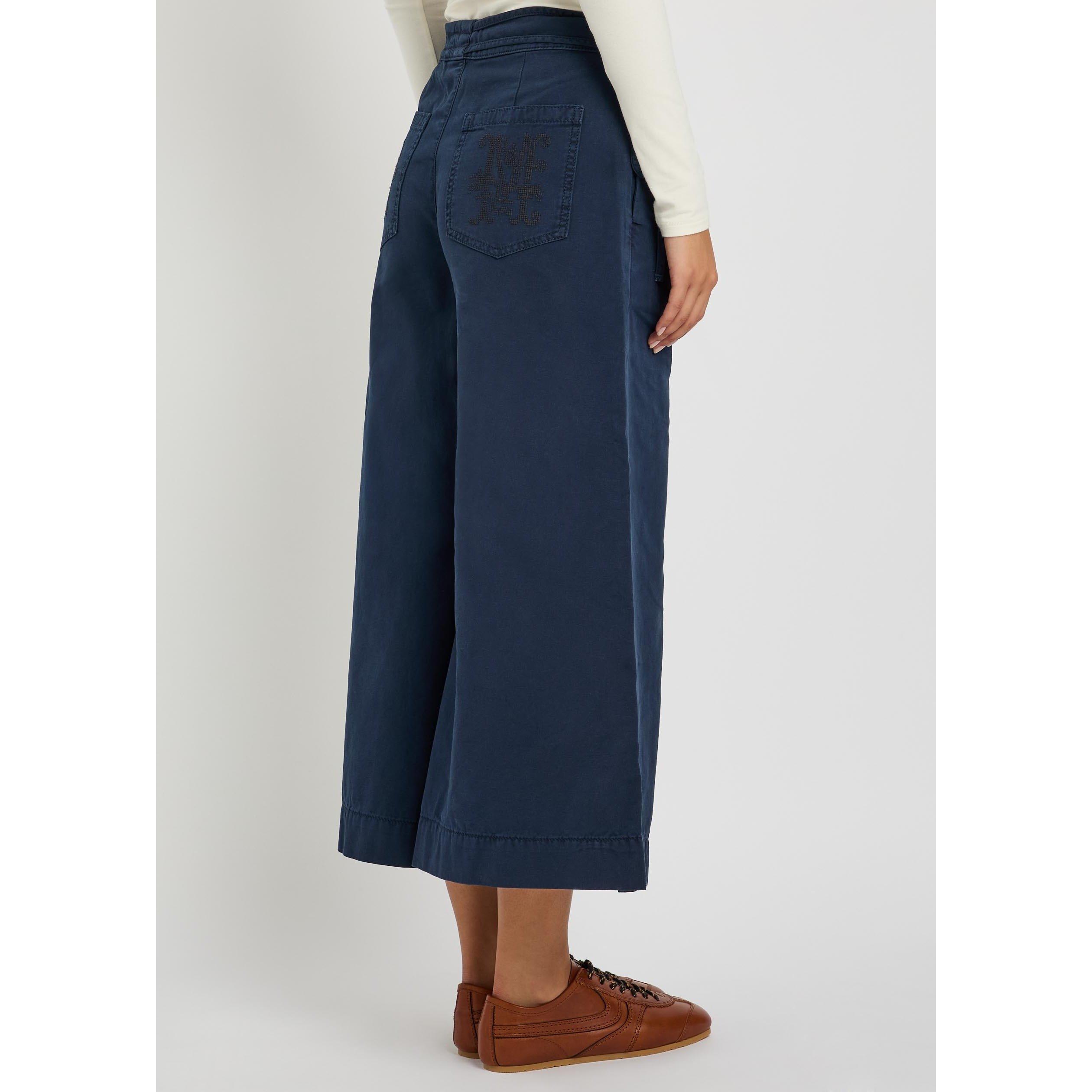 NAVY - Damson Madder - Women's Lotta Cotton Culotte Shorts - 3