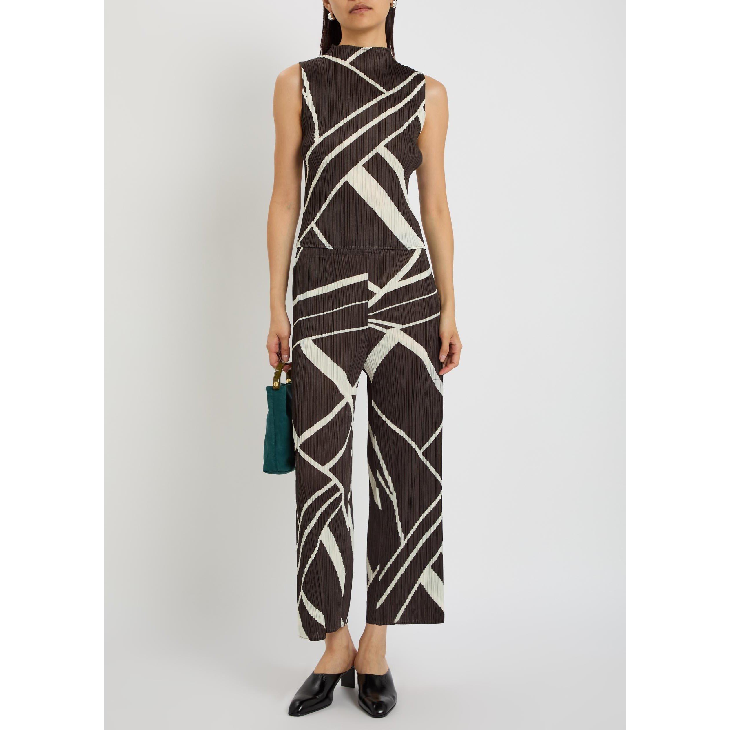 CHARCOAL - Issey Miyake - Women's Pleats Please Mock-Neck Slim-Fit Top - 5