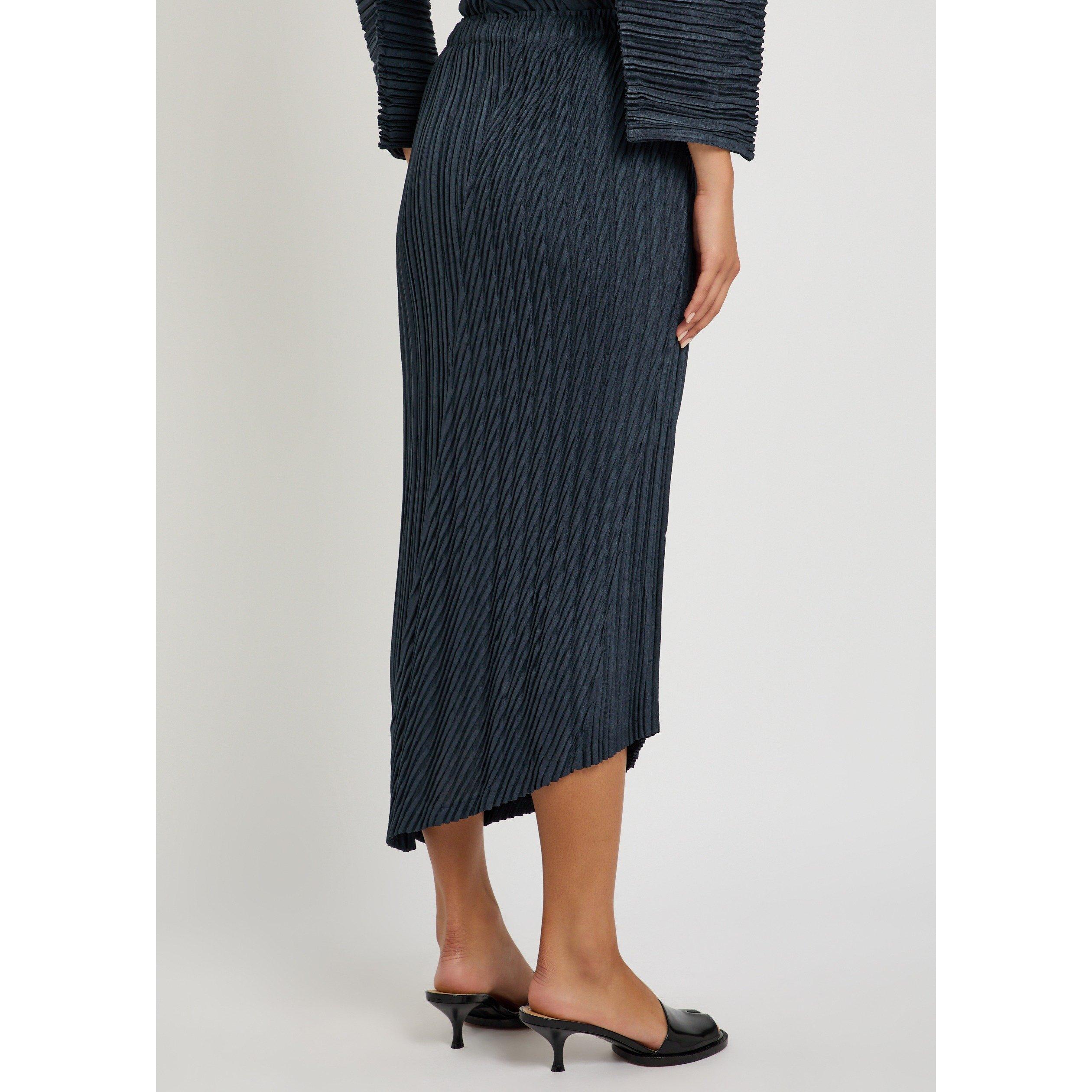 NAVY - Issey Miyake - UNFURLING PLEATS SKIRT - 3