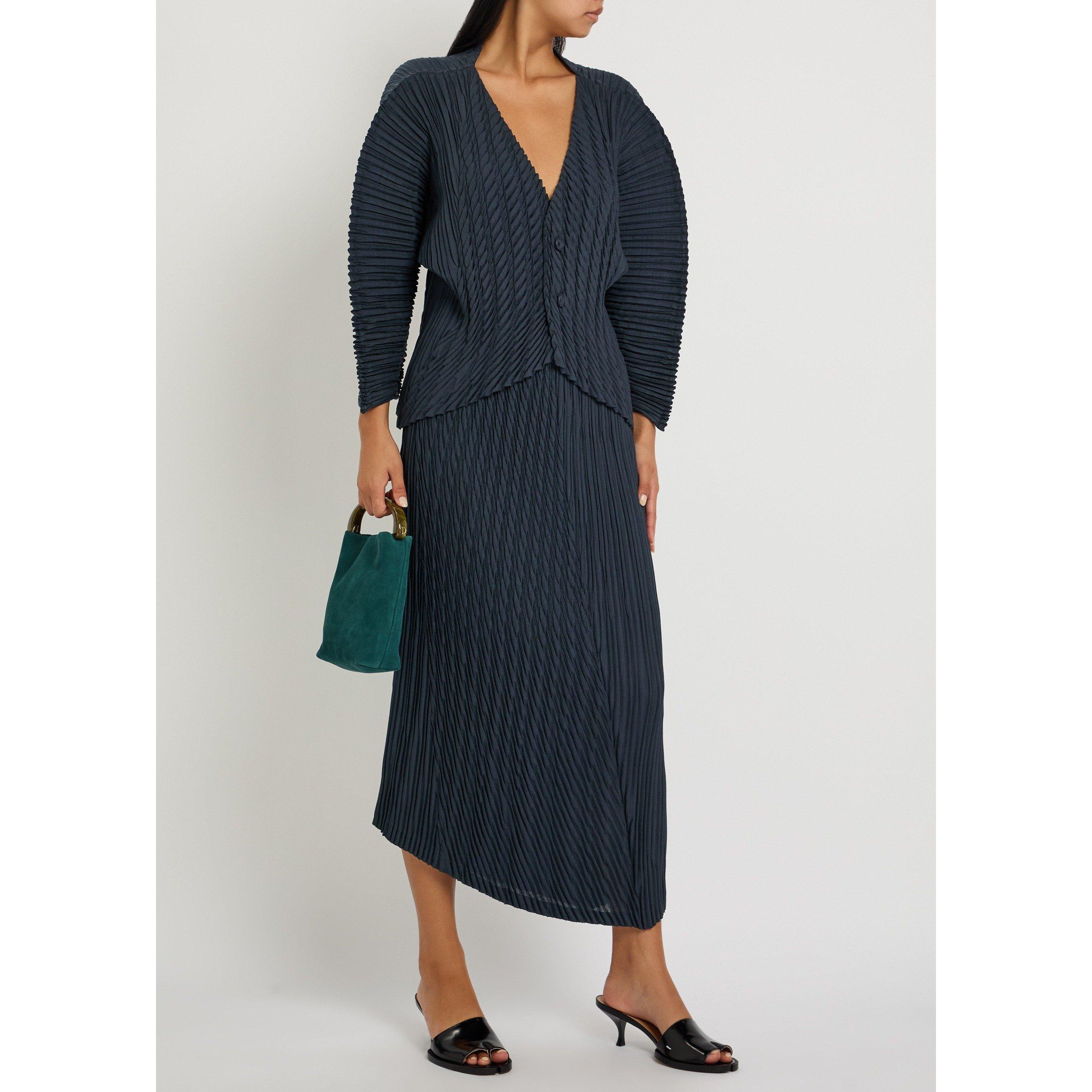 NAVY - Issey Miyake - UNFURLING PLEATS SKIRT - 5